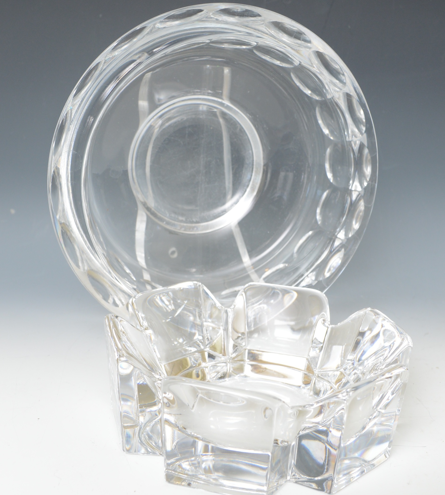 Two Orrefors Crystal Pieces