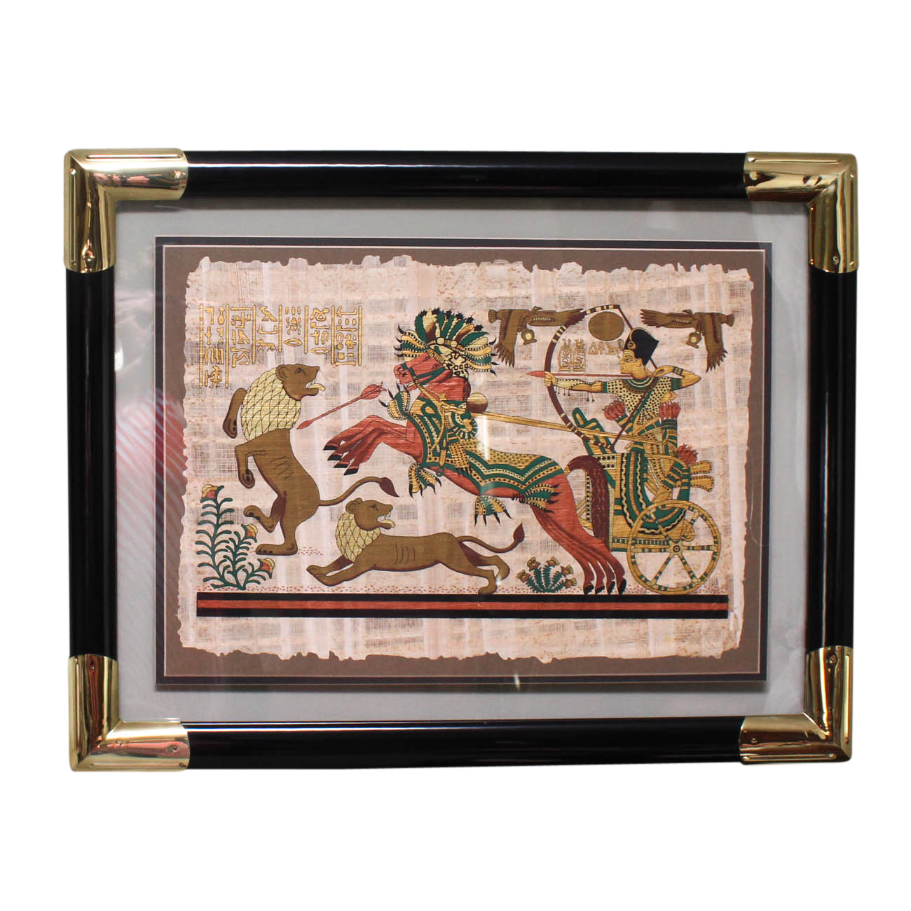 The royal hunt papyrus newest Egyptian framed picture