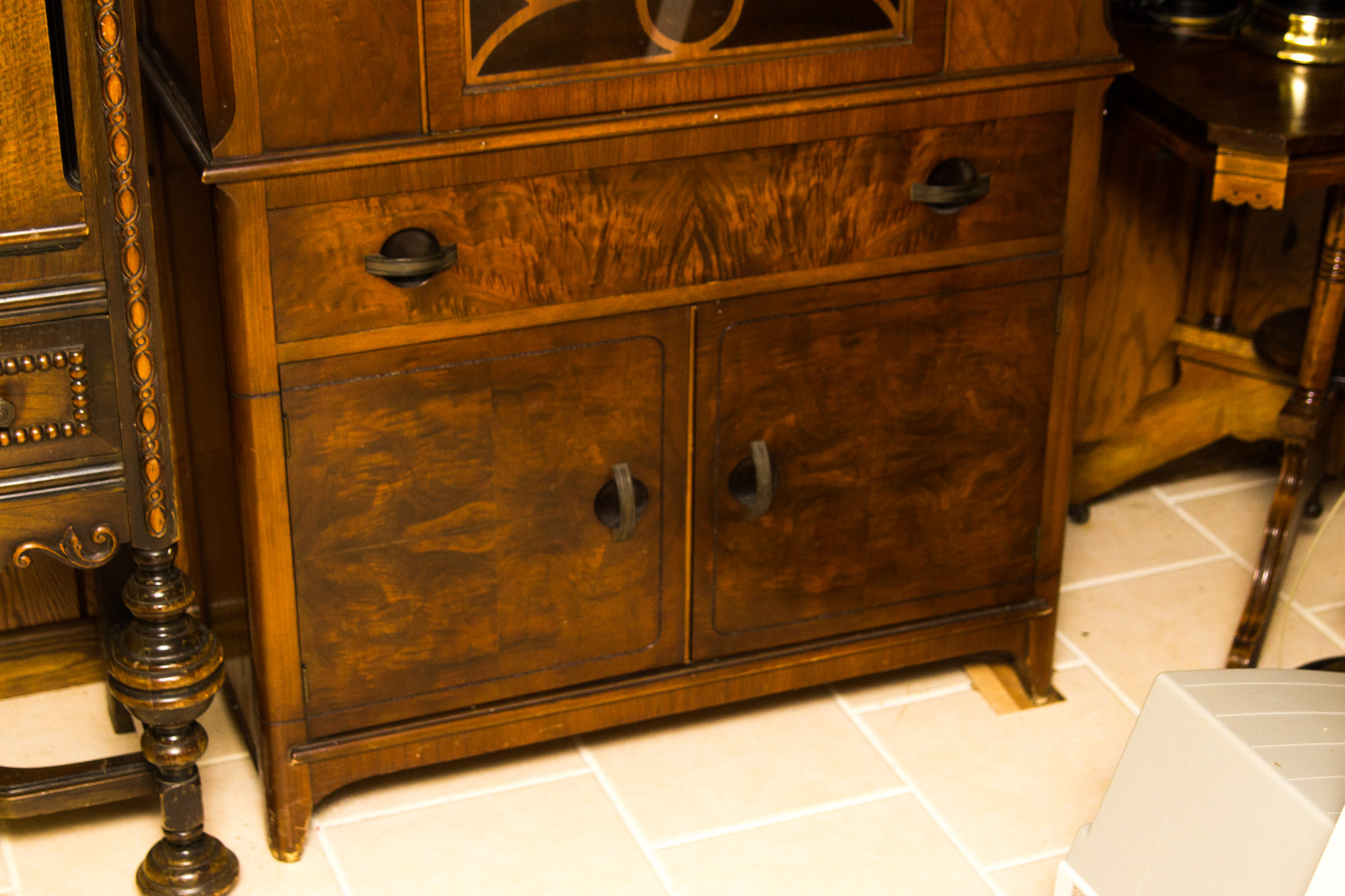 Antique Art Deco Style China Cabinet
