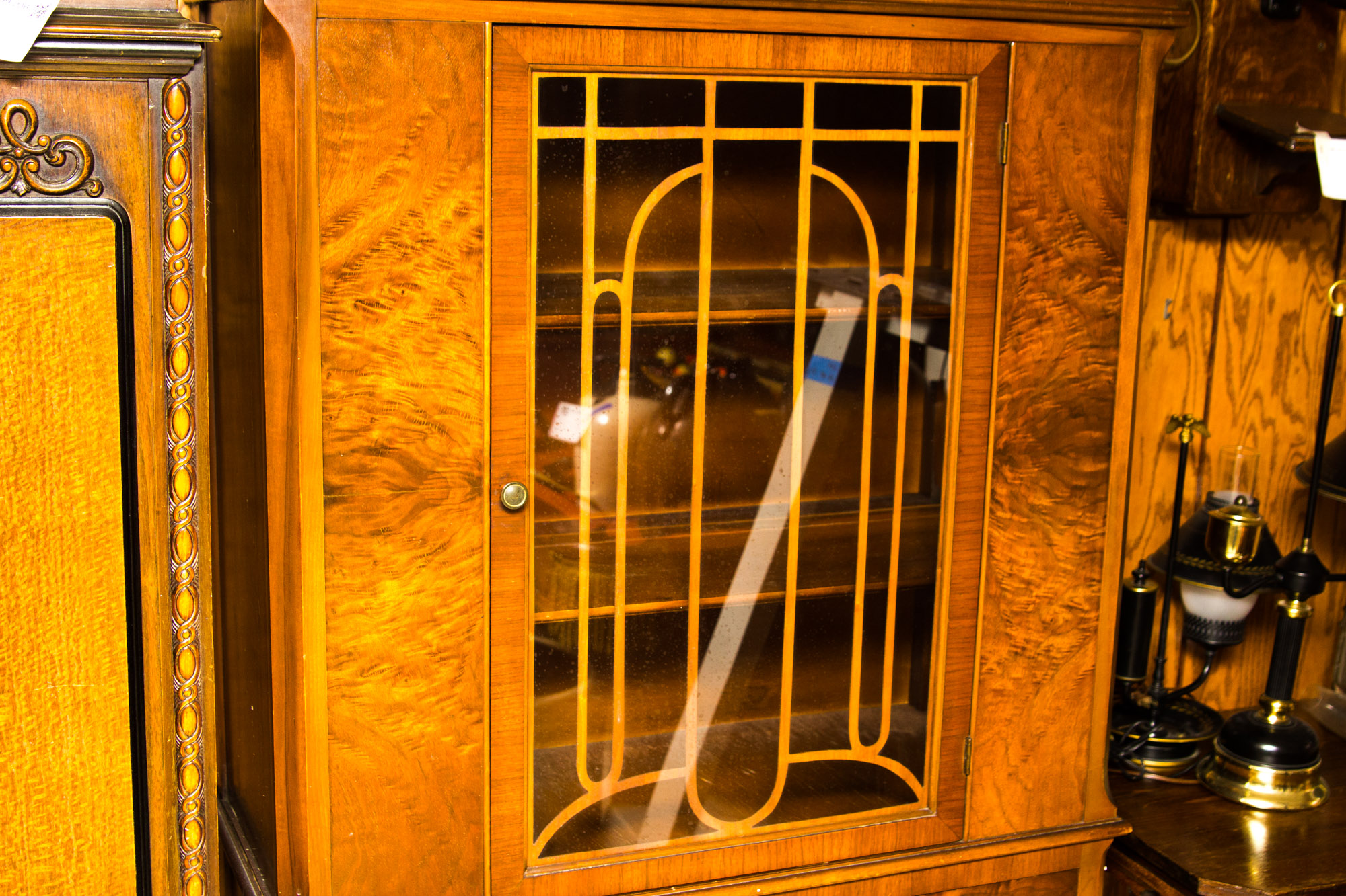 Antique Art Deco Style China Cabinet