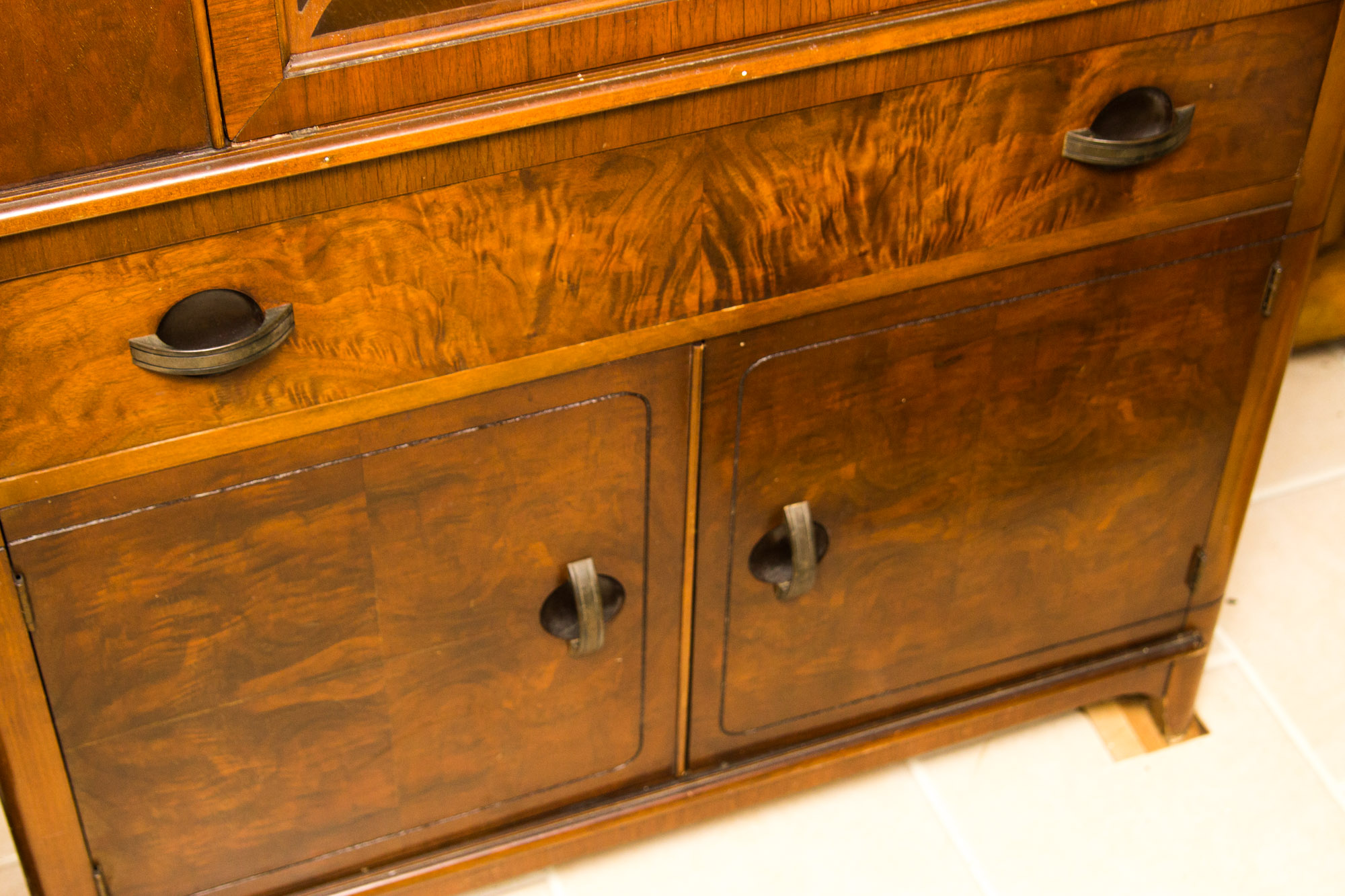 Antique Art Deco Style China Cabinet