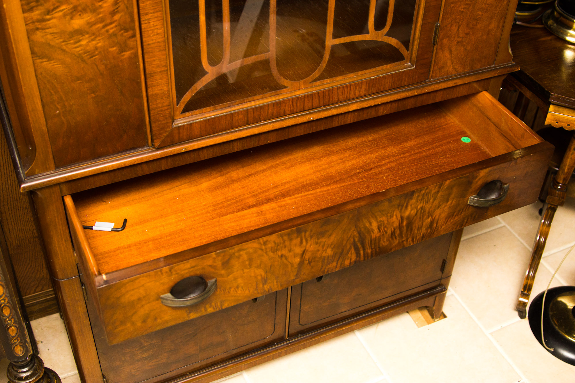 Antique Art Deco Style China Cabinet