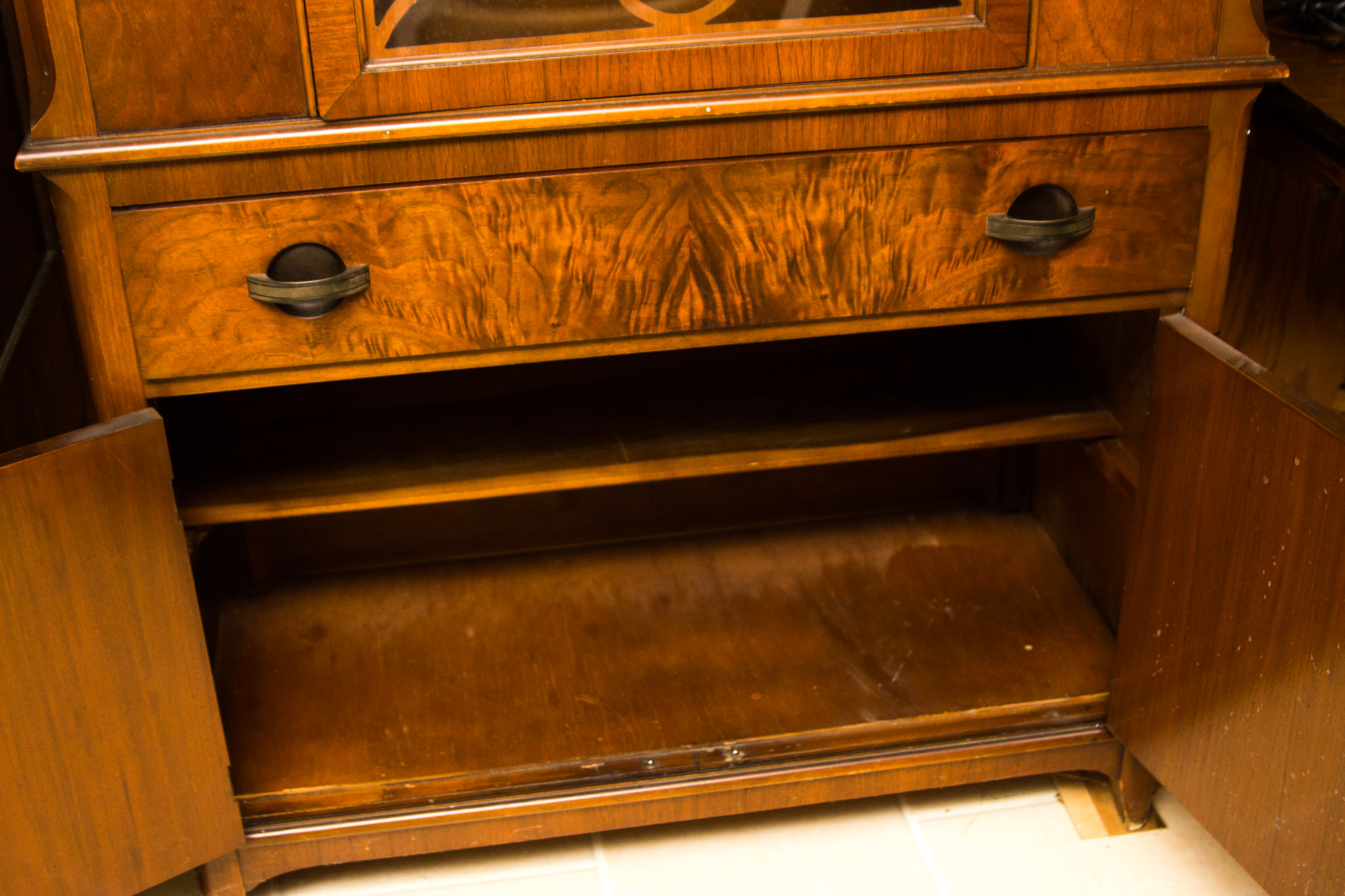 Antique Art Deco Style China Cabinet