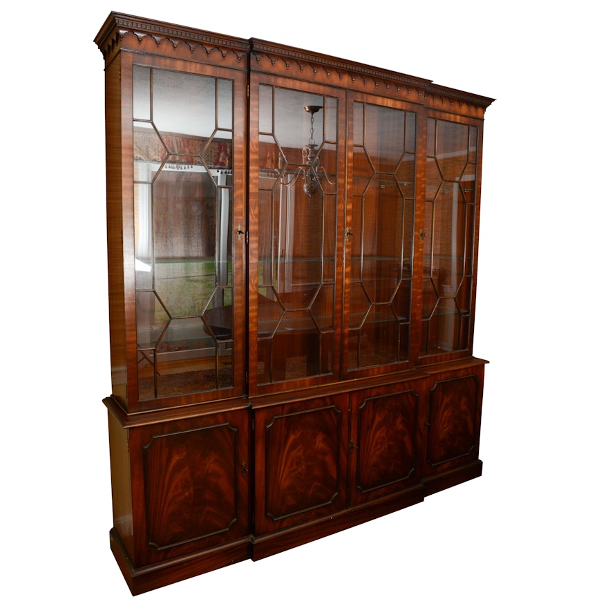 Federal Style Mahogany Breakfront China Cabinet by Bevan Funnell Ltd.