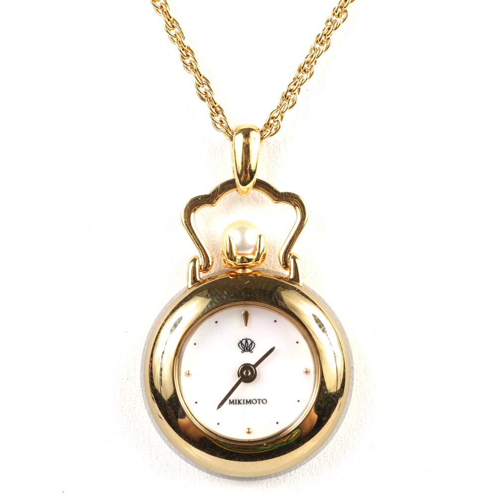 Mikimoto Mother of Pearl Pendant Watch