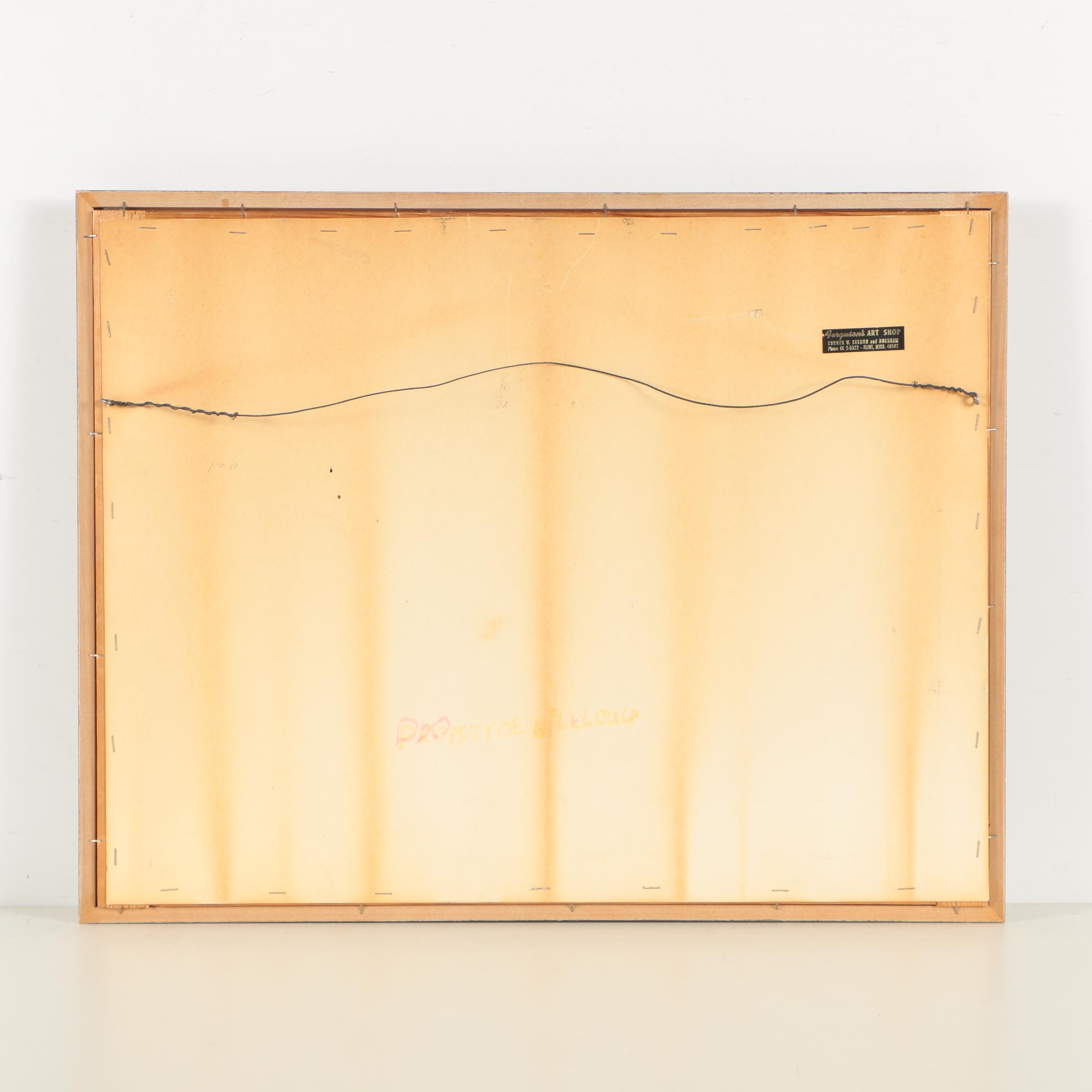 Marshall J. Rahn Oil Painting of Boat at Sea