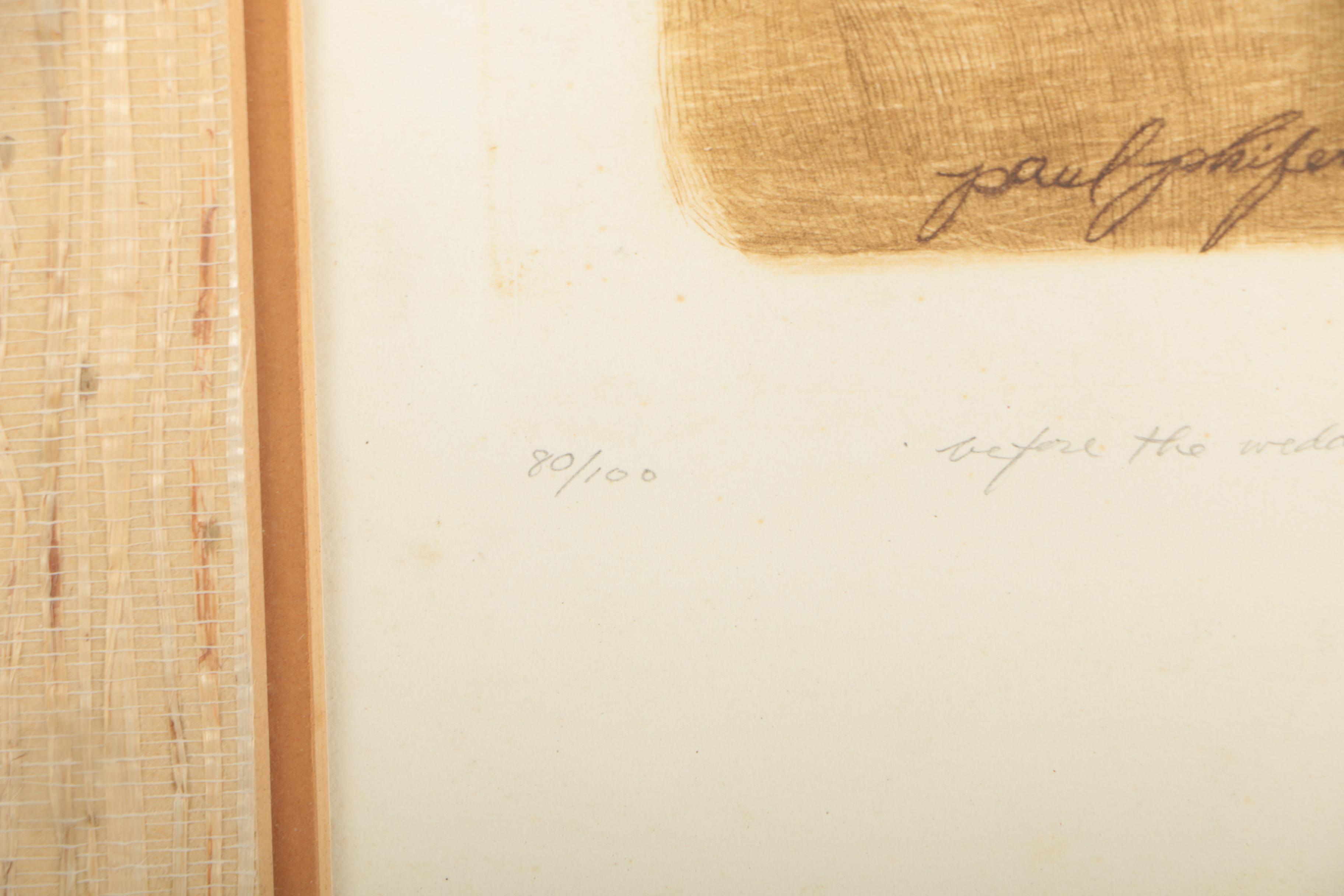 Paul Phifer Limited Edition Etching "Before the Wedding"