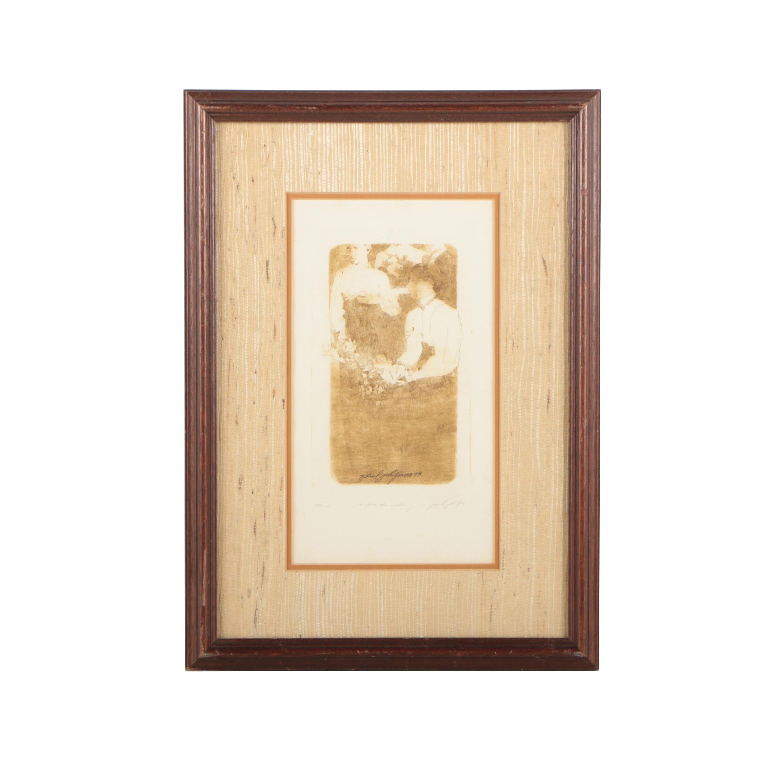 Paul Phifer Limited Edition Etching "Before the Wedding"