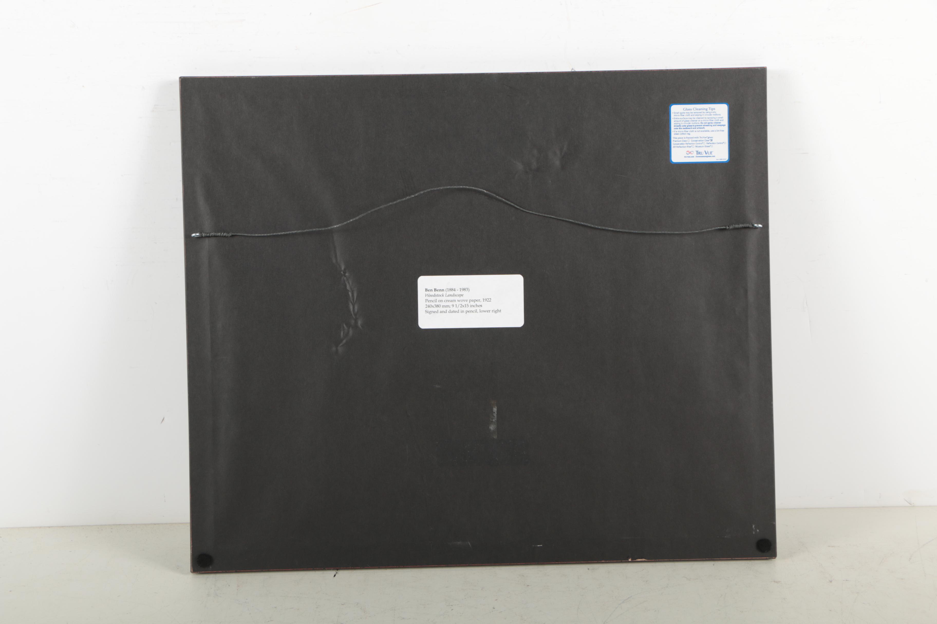 Ben Benn Graphite Drawing "Woodstock Landscape"