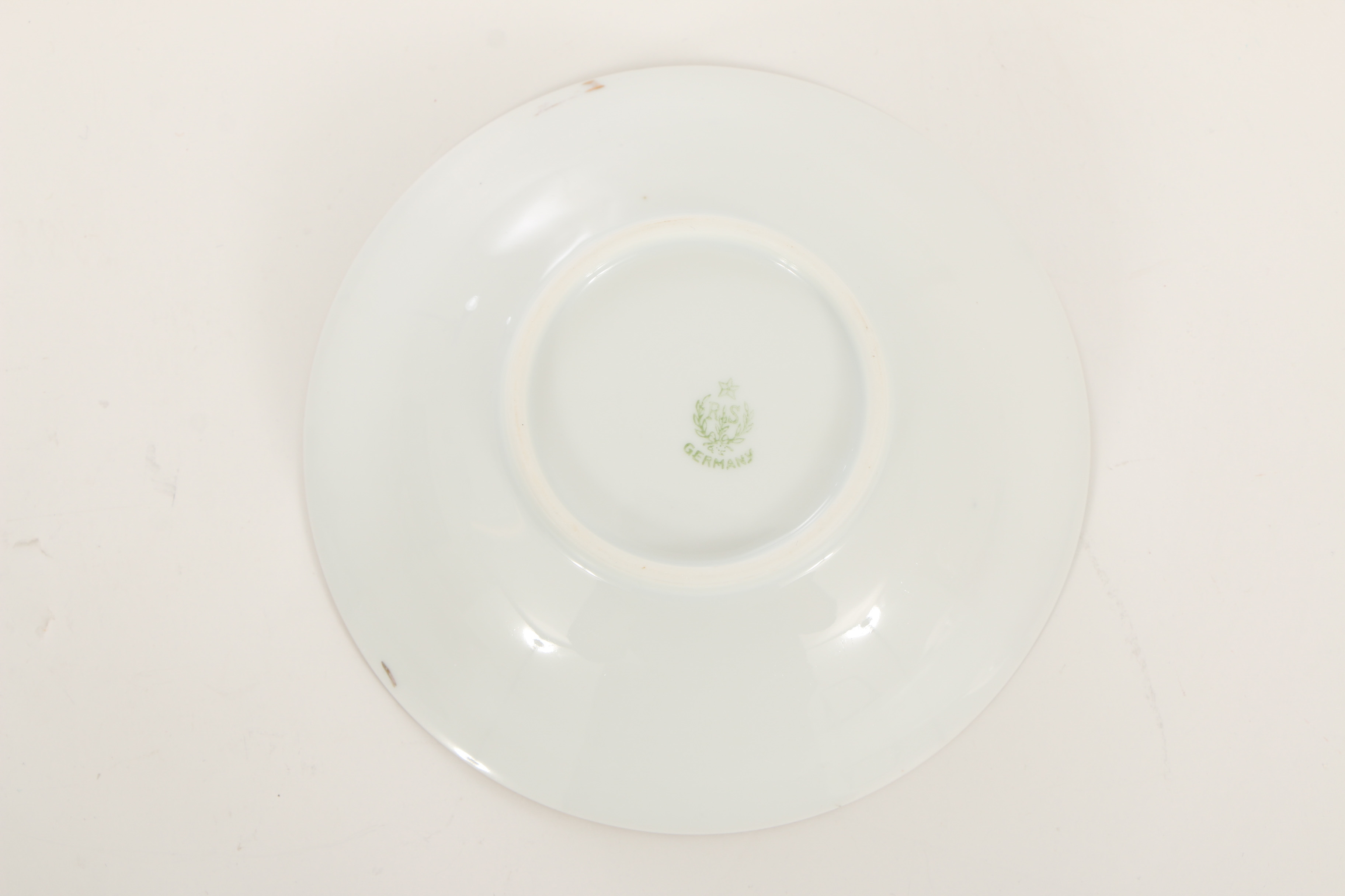 Six Antique Reinhold Schlegelmilch Porcelain Saucers