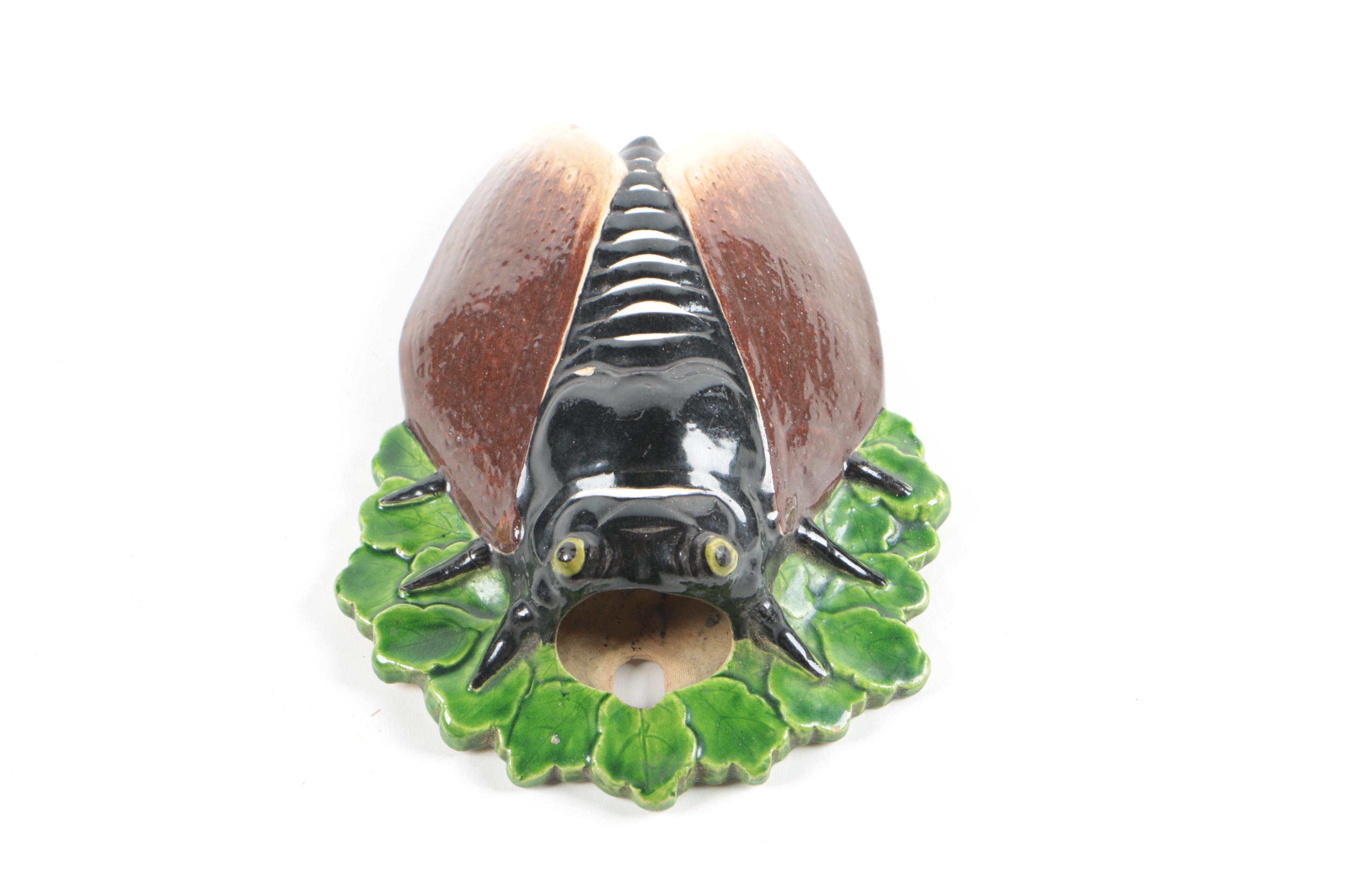 Cicada Ceramic Wall Pocket