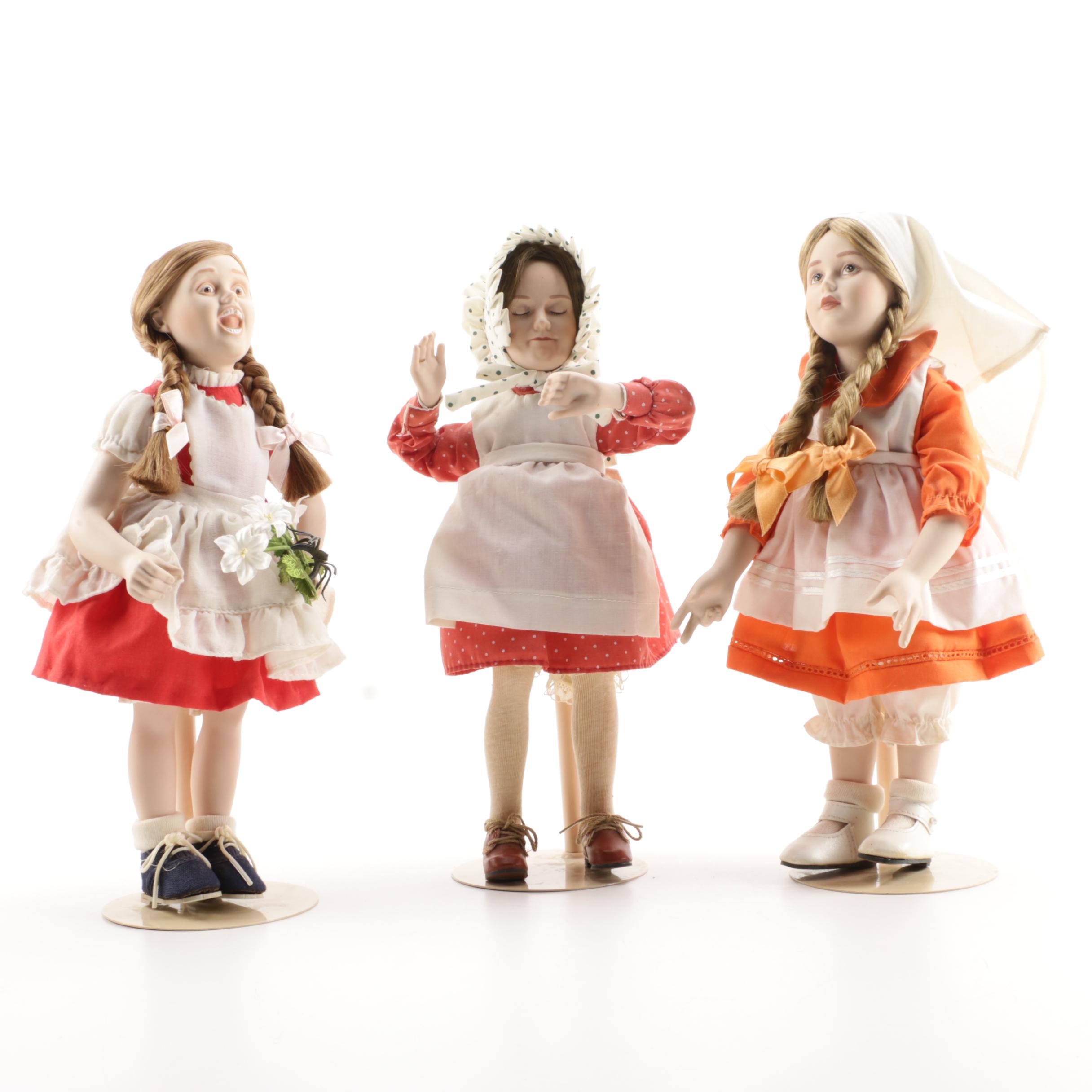 Danbury Mint "Norman Rockwell Collection" Porcelain Dolls