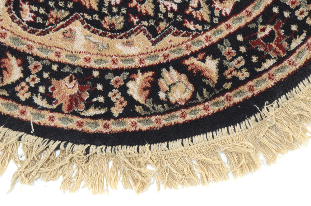 Hand-Knotted Circular Accent Rug