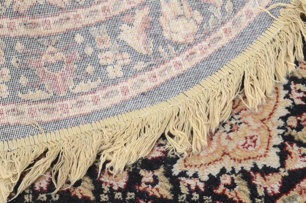 Hand-Knotted Circular Accent Rug