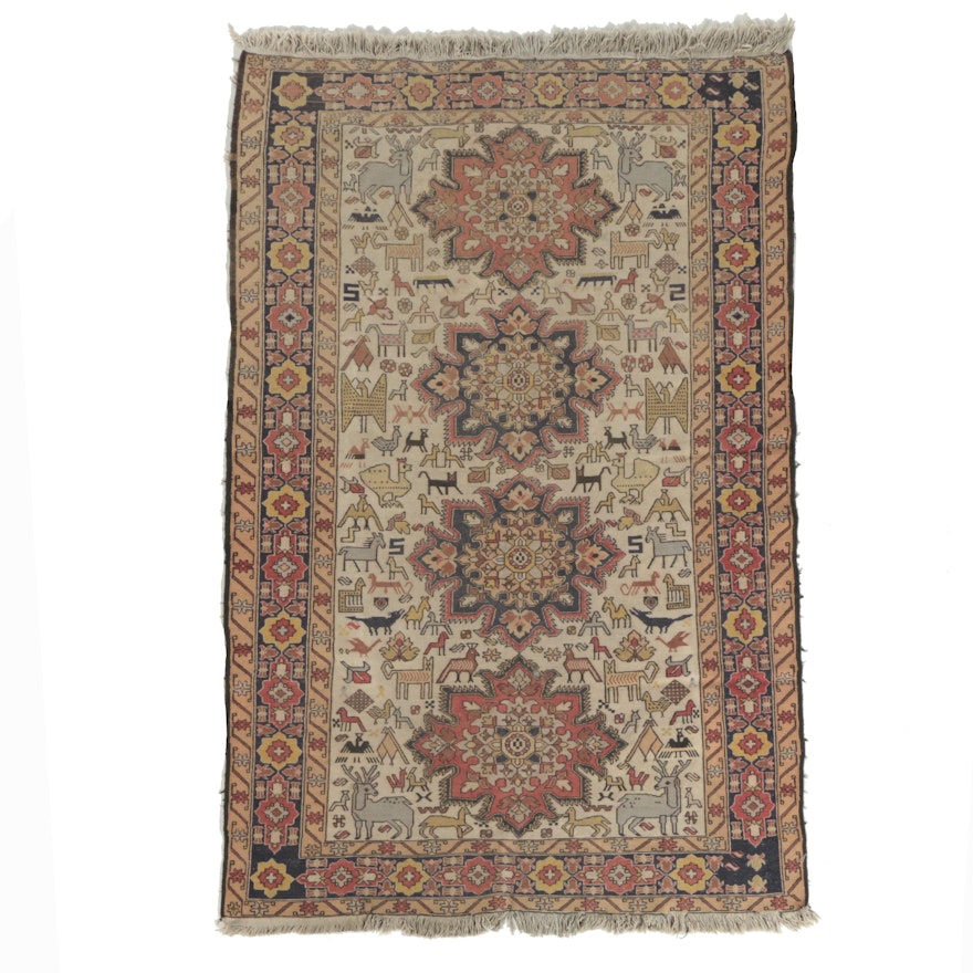 Hand-Knotted Kazak  Area Rug