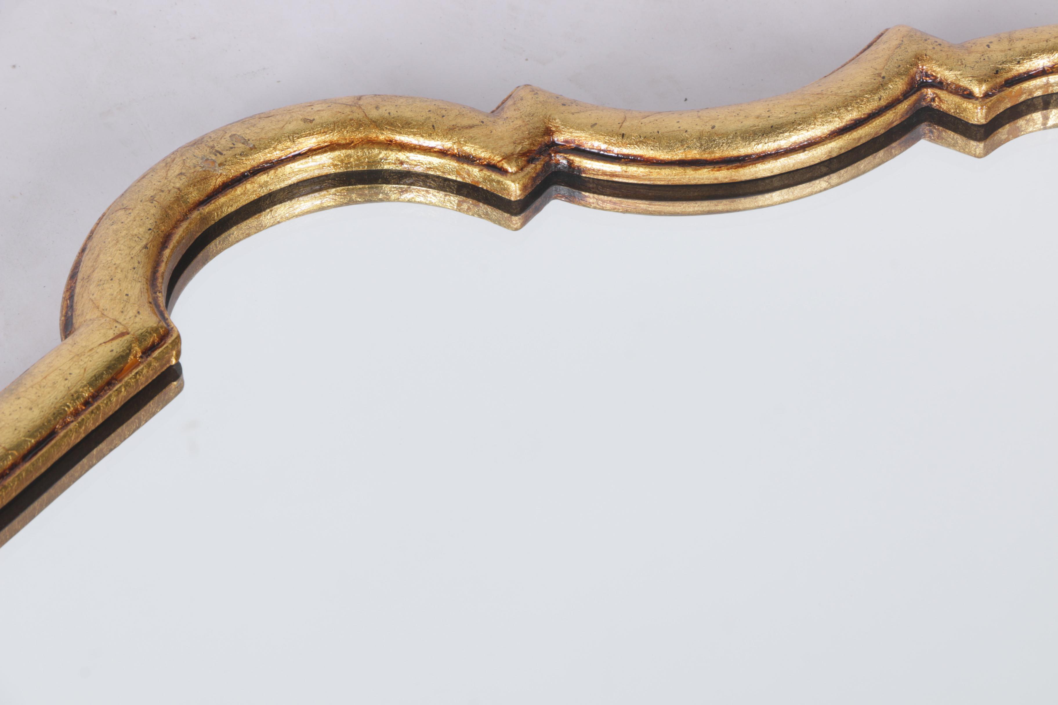 Gothic Gold Tone Framed Wall Mirror