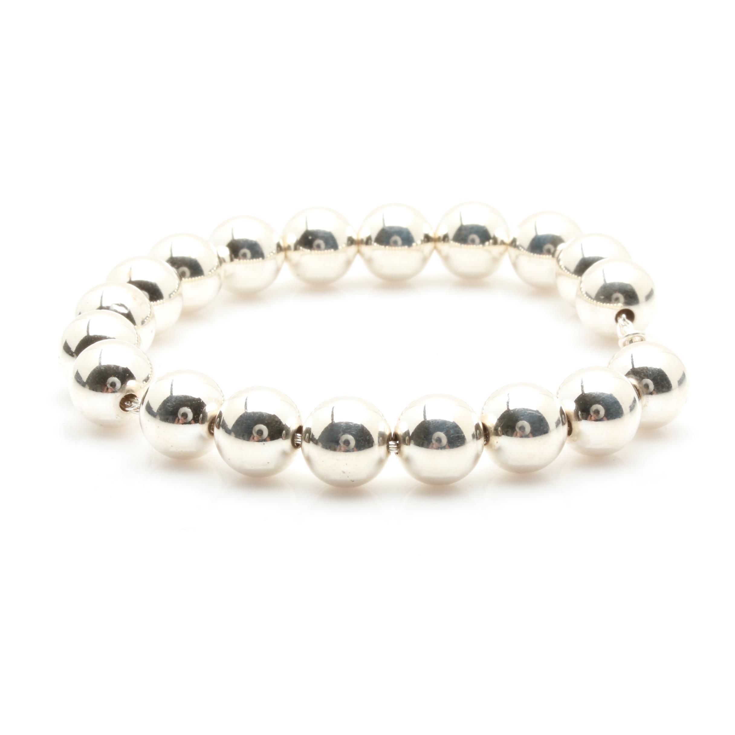Tiffany & Co. "Hardware Collection" Sterling Silver Bead Bracelet