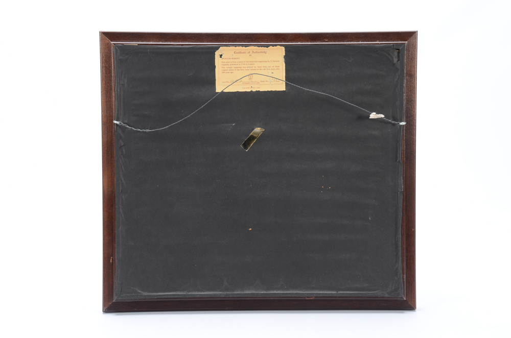 Pair of Antique Hand-colored Mezzotint Prints of Horses