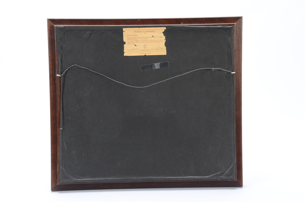 Pair of Antique Hand-colored Mezzotint Prints of Horses