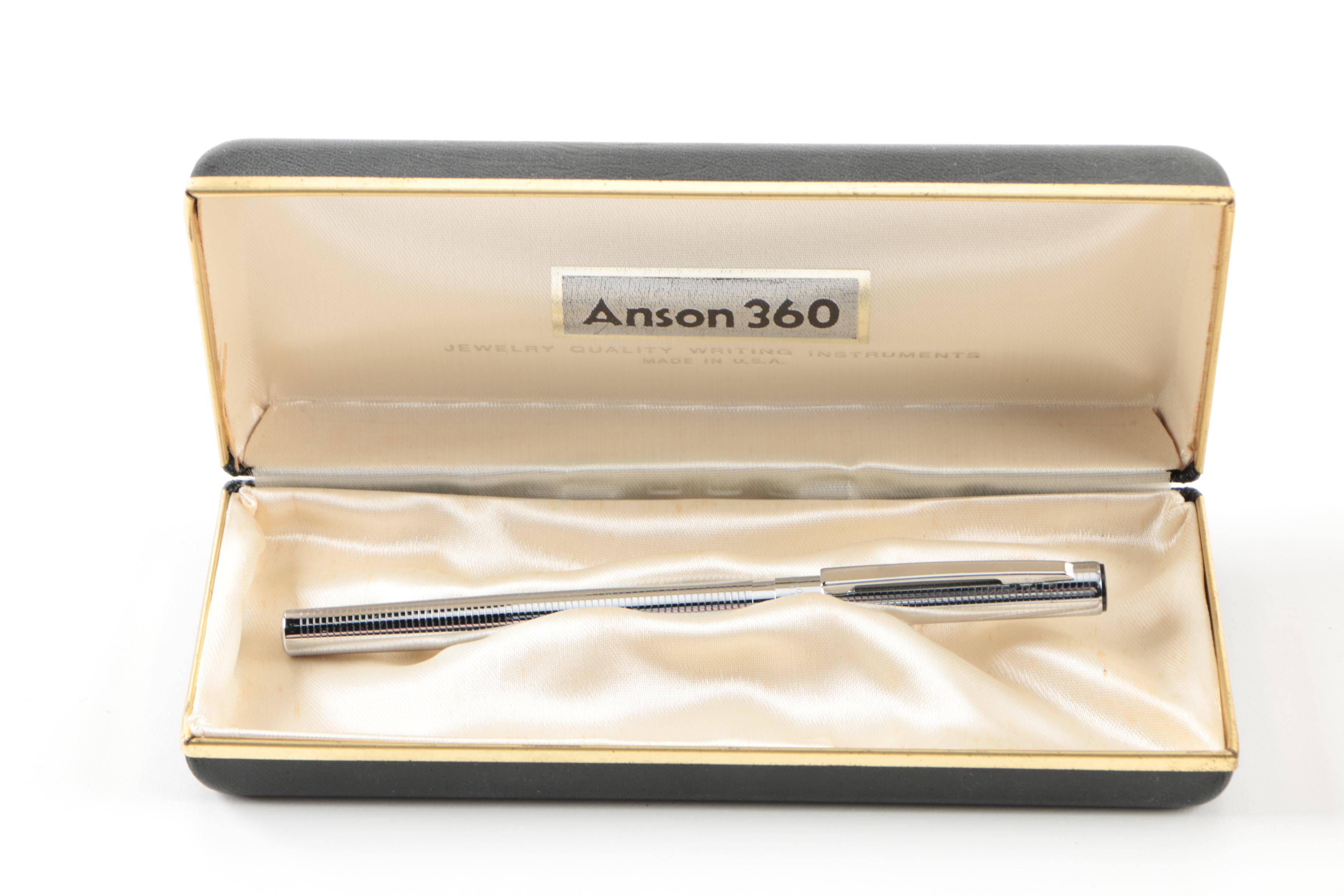 Anson and Sheaffer Pens with Ronson Pencil Lighter