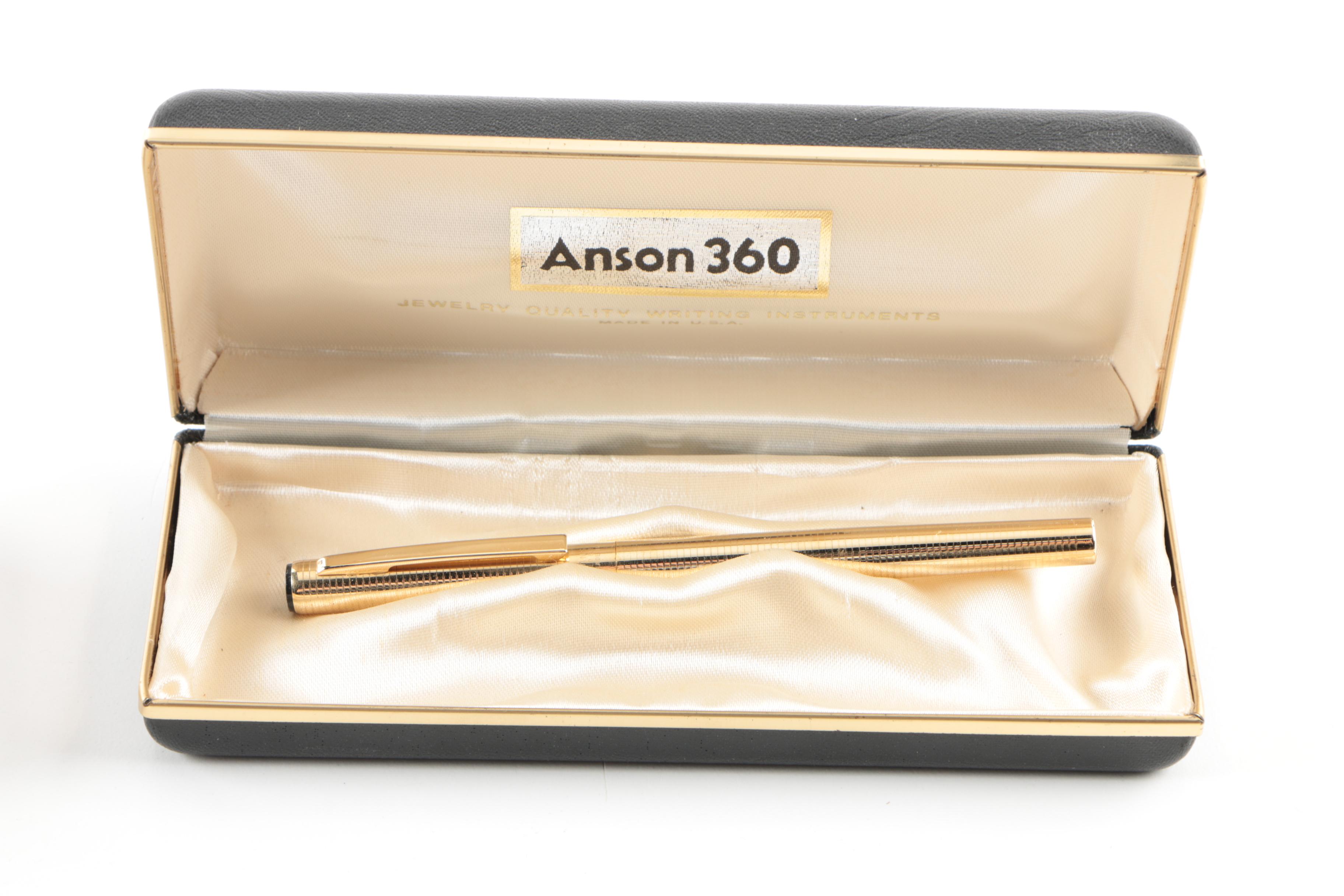 Anson and Sheaffer Pens with Ronson Pencil Lighter