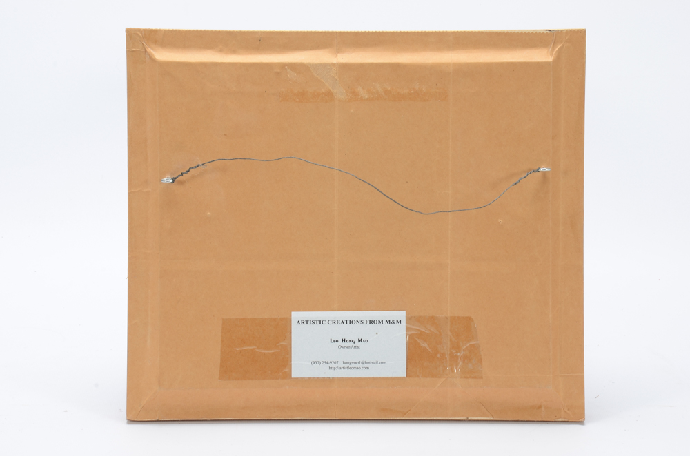 Leo Hong Mao Oil Painting on Board of Pastoral Scene