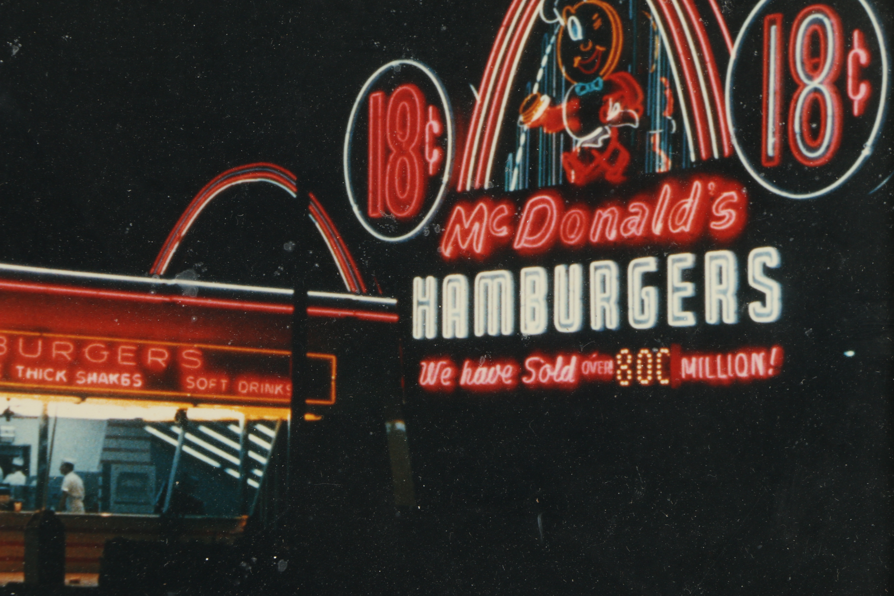 Giclée Print After Circa 1960s Photograph of a McDonalds at Night