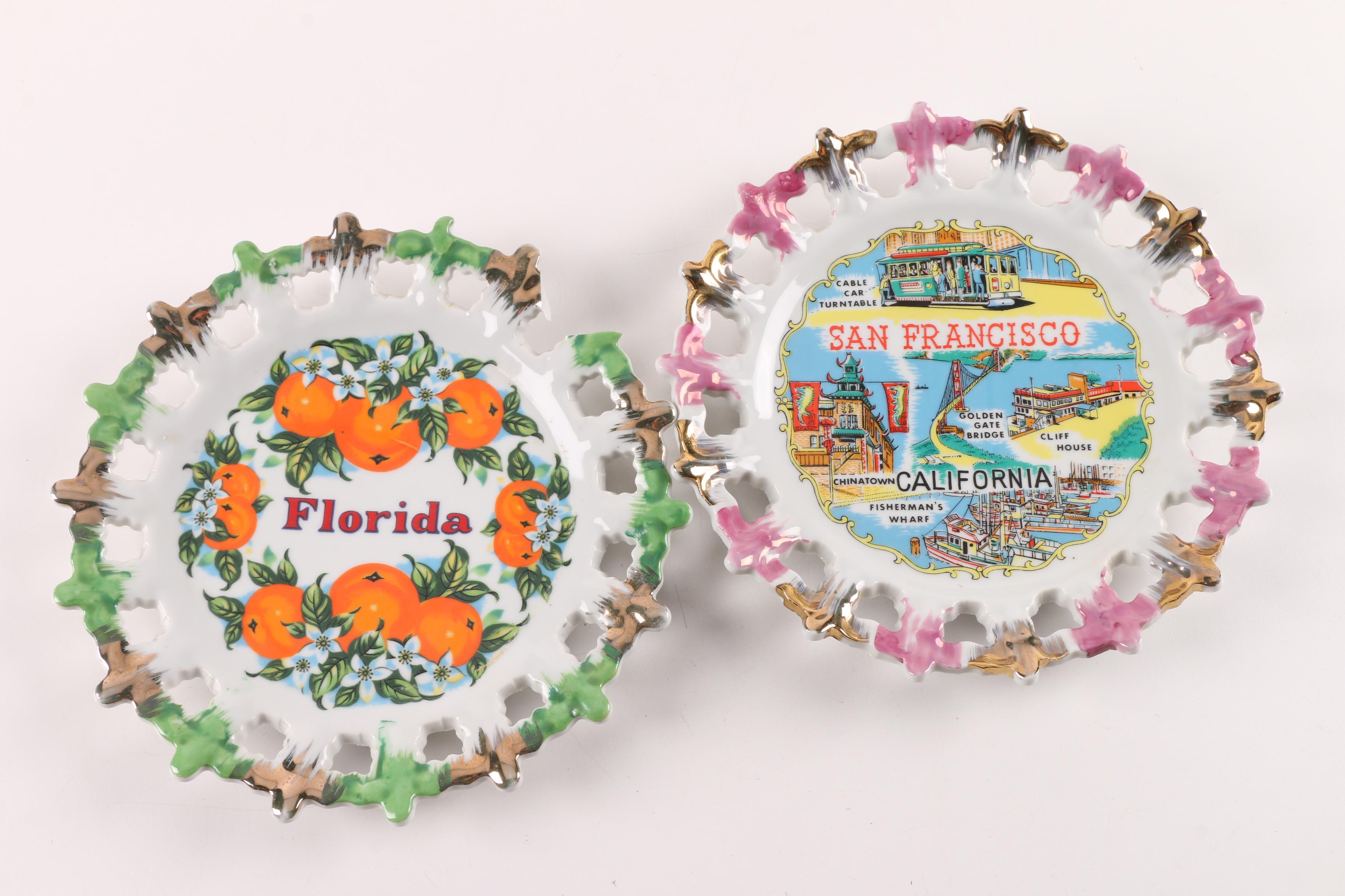 Vintage "Le Petit Poucet", "Nine O'Clock Ceremony" and Souvenir Plates