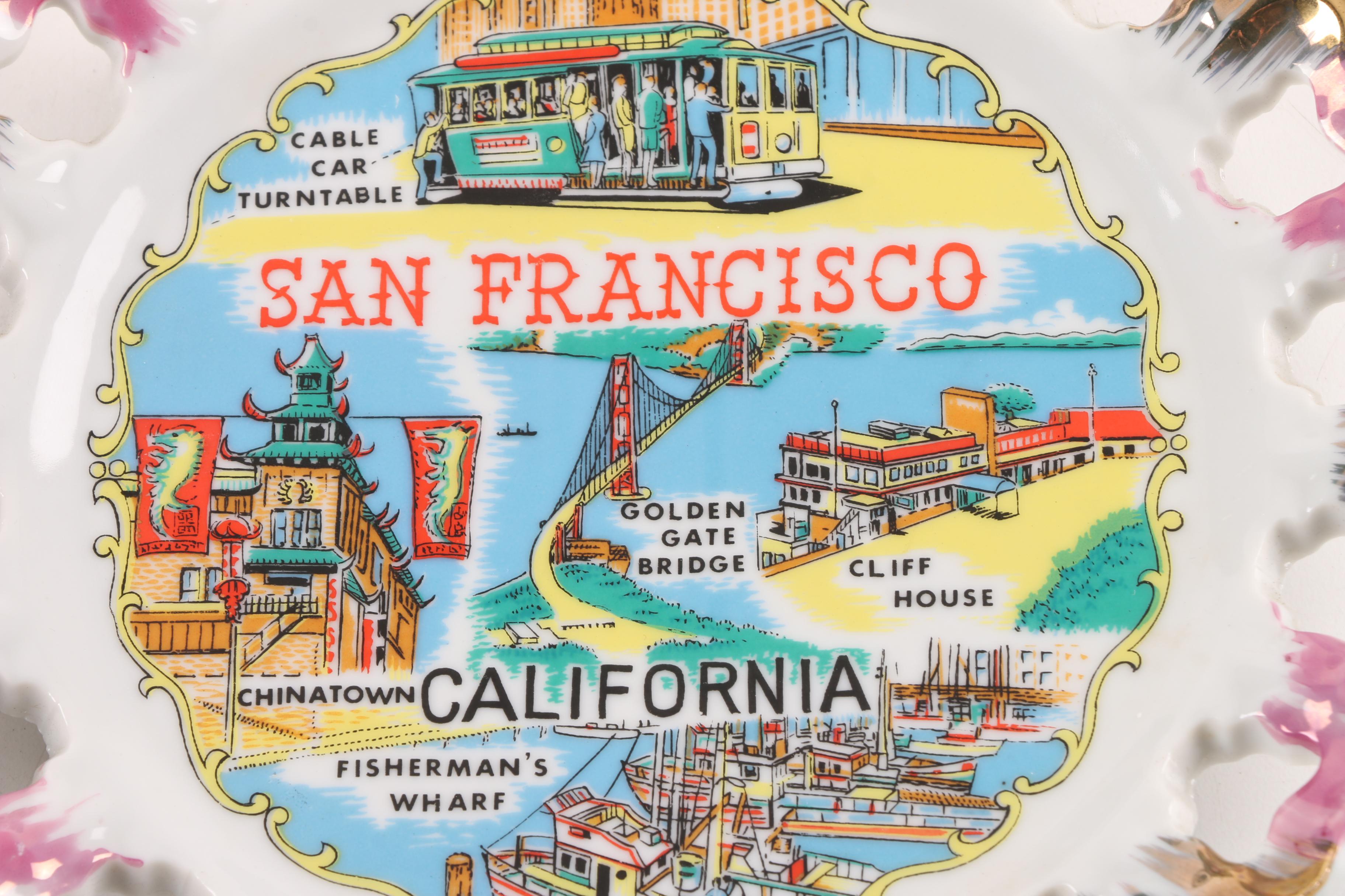 Vintage "Le Petit Poucet", "Nine O'Clock Ceremony" and Souvenir Plates