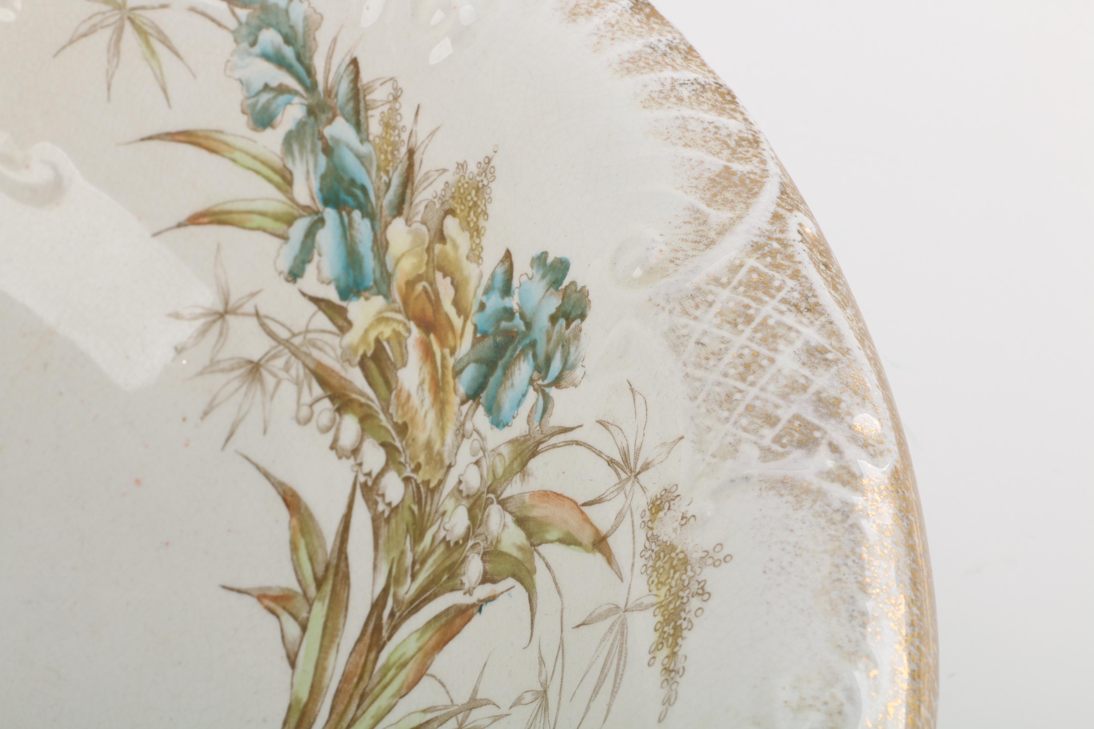 Vintage Edwin Bennett Semi-Porcelain Pitcher and Basin