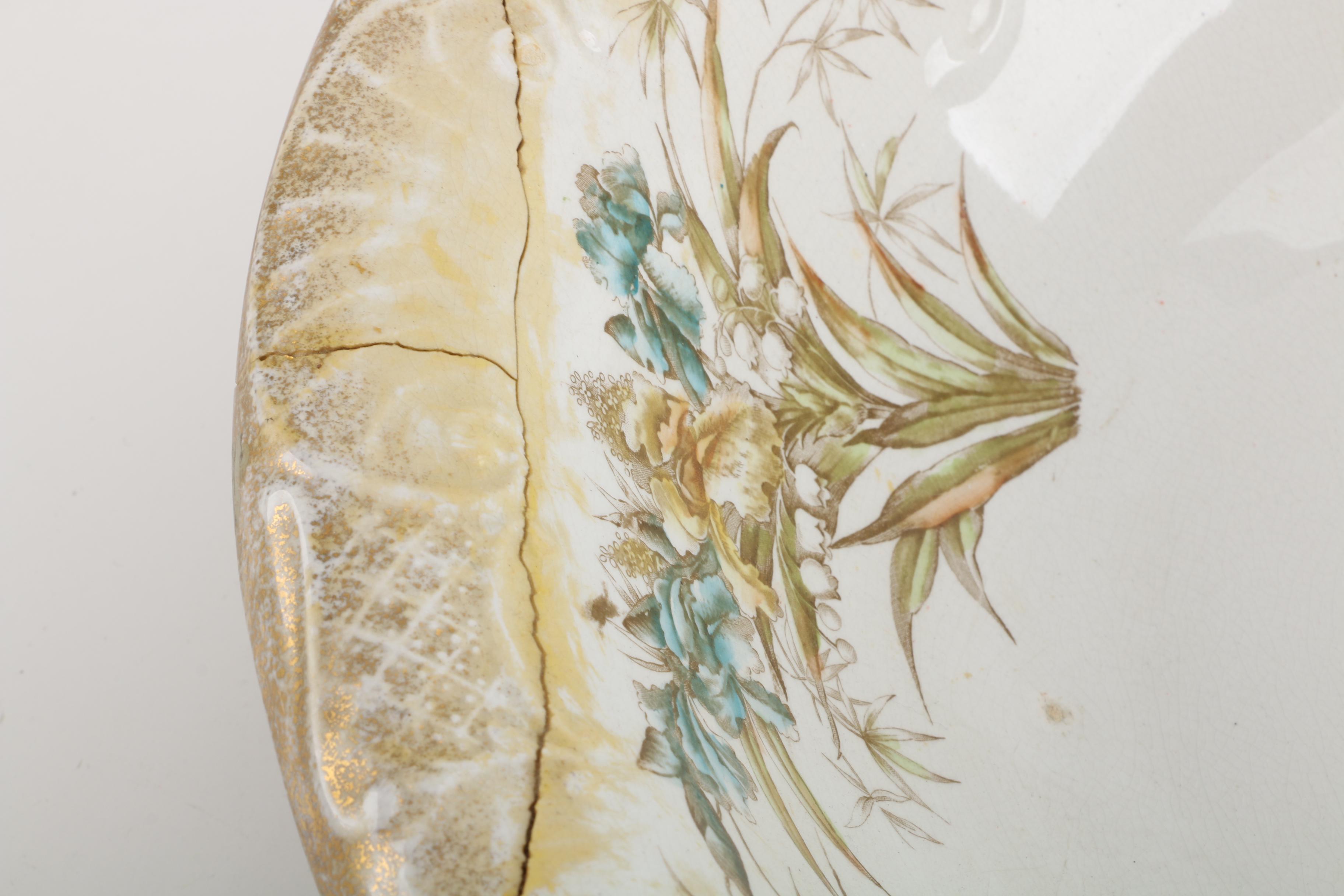 Vintage Edwin Bennett Semi-Porcelain Pitcher and Basin