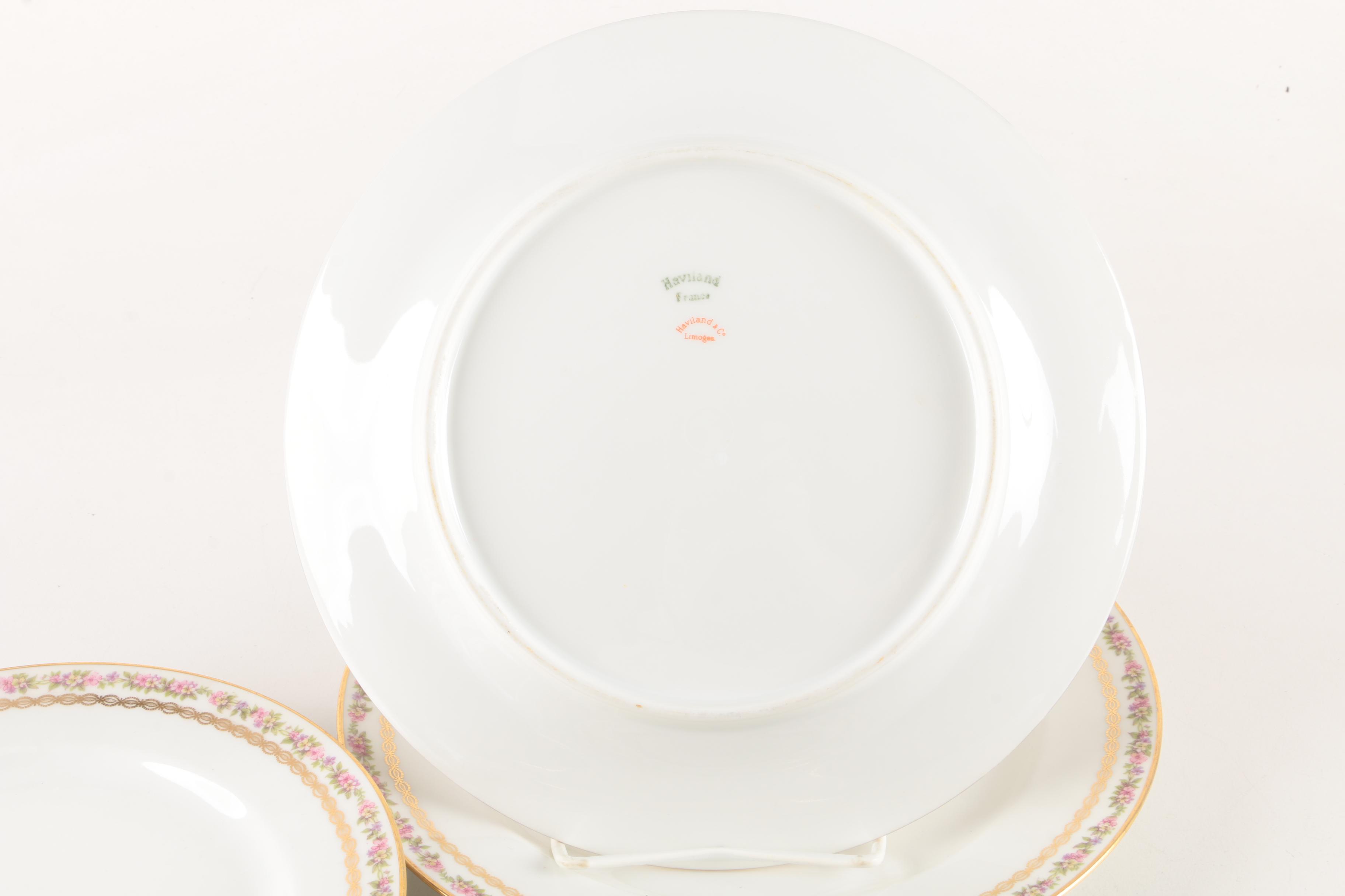 Vintage Haviland & Co. Limoges Purple Floral Tableware