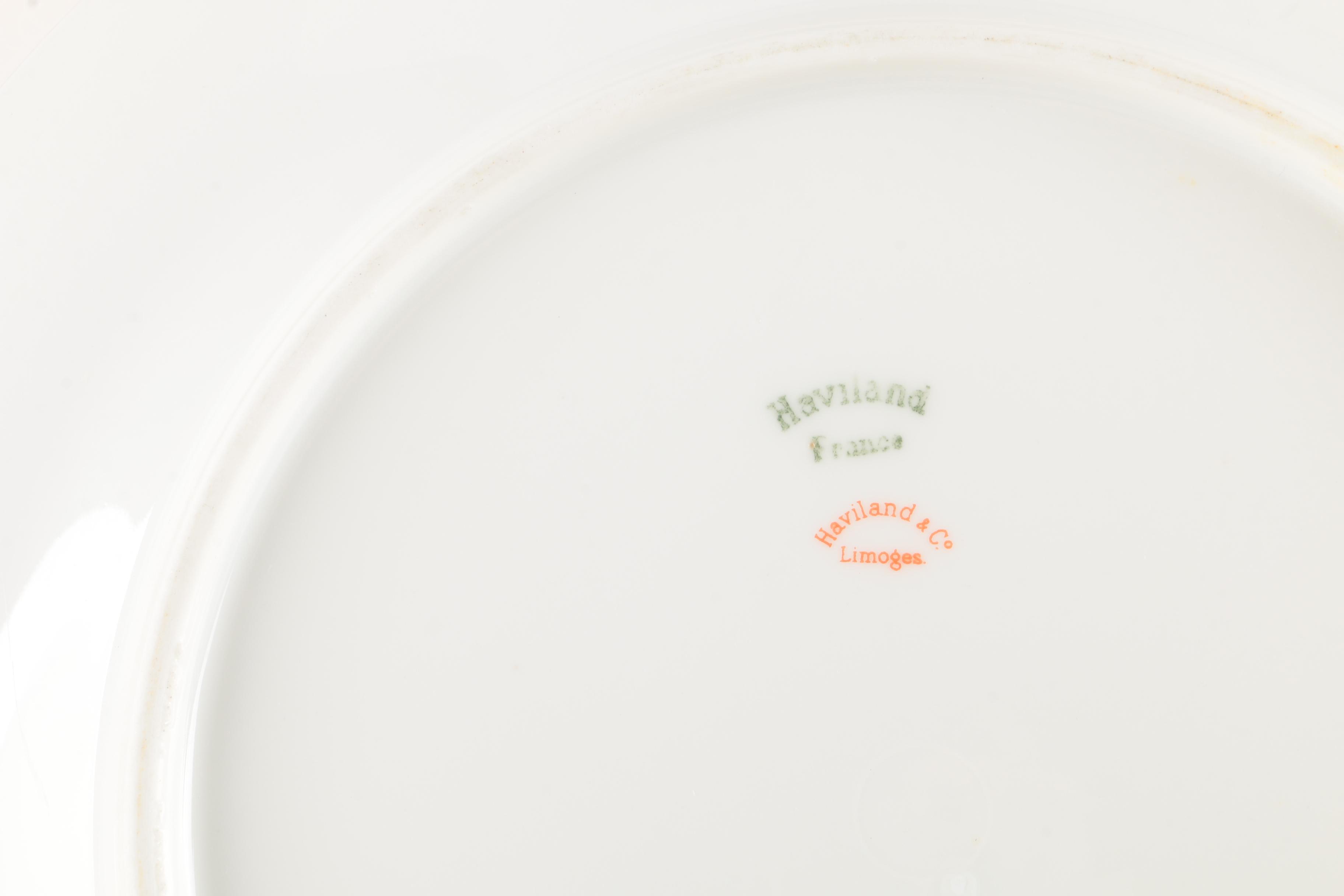 Vintage Haviland & Co. Limoges Purple Floral Tableware