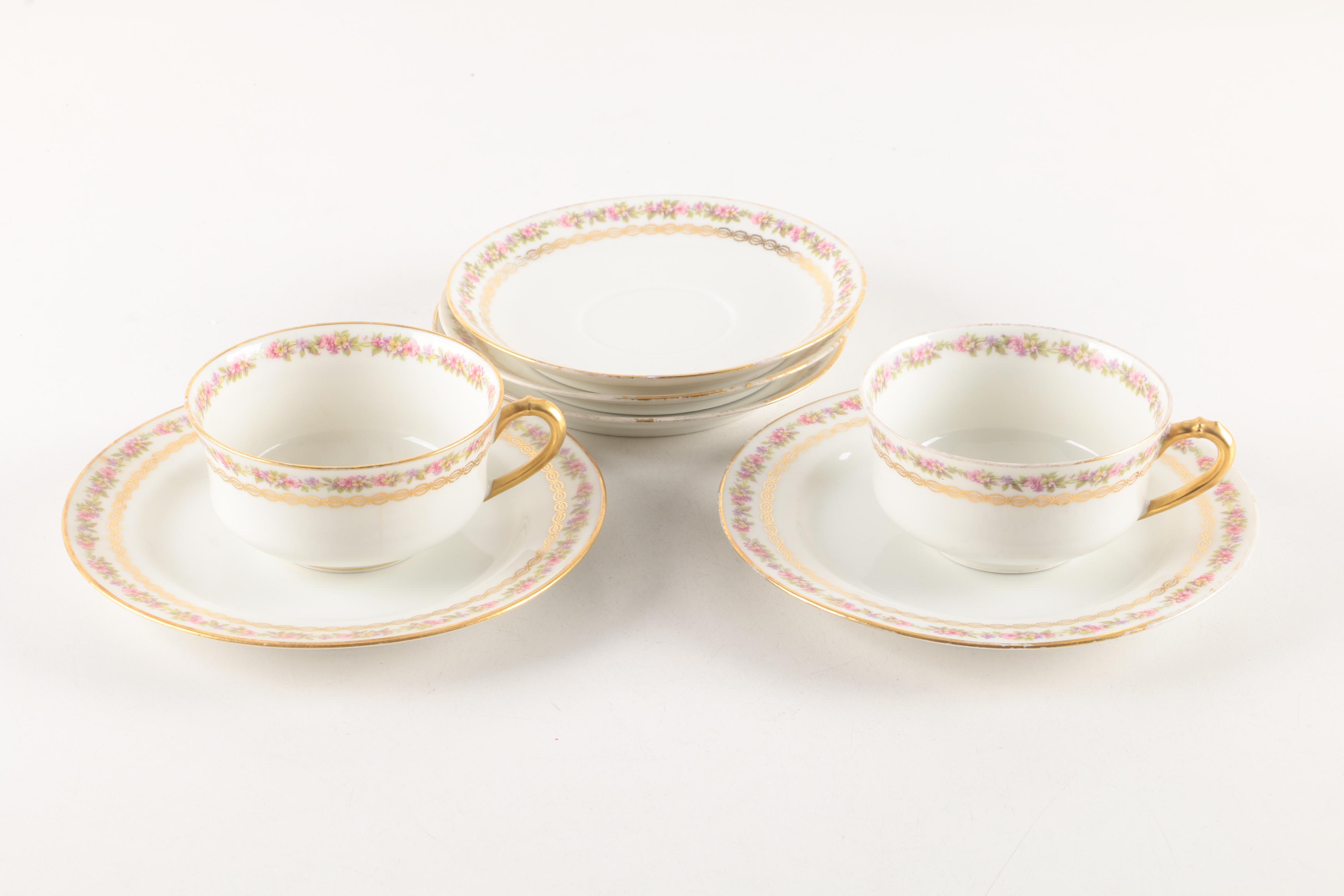 Vintage Haviland & Co. Limoges Purple Floral Tableware