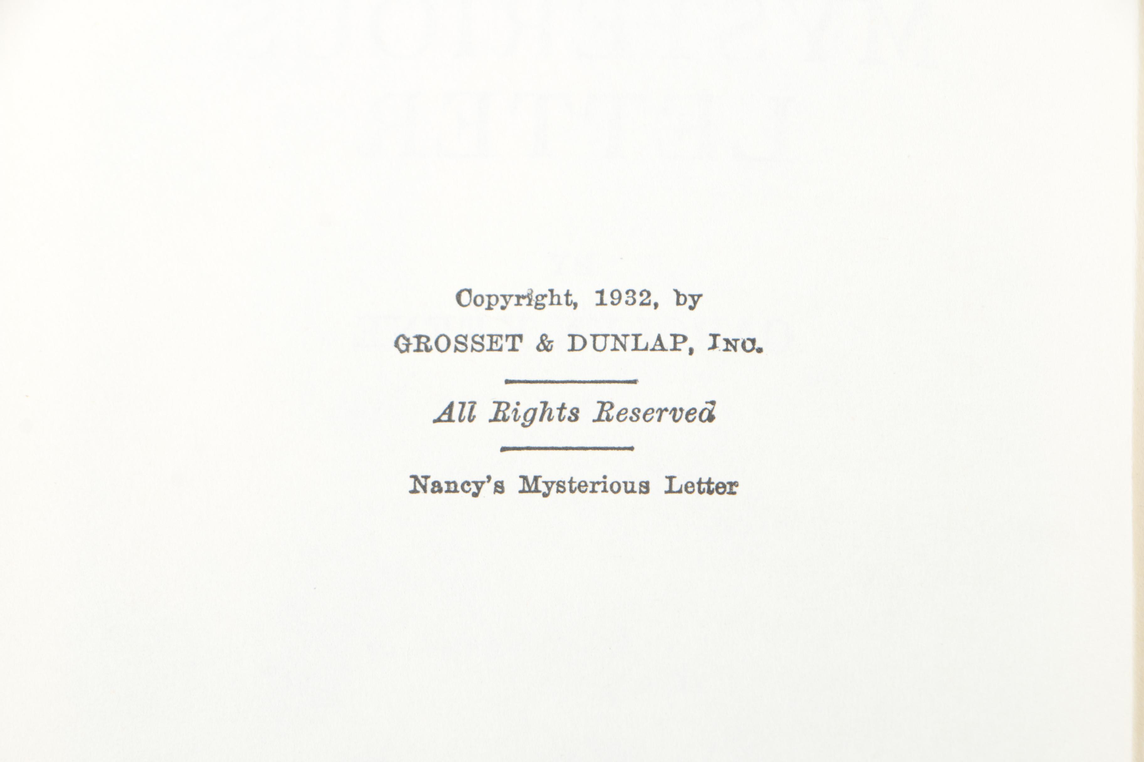 Vintage Books Including 1950s "Nancy Drew"