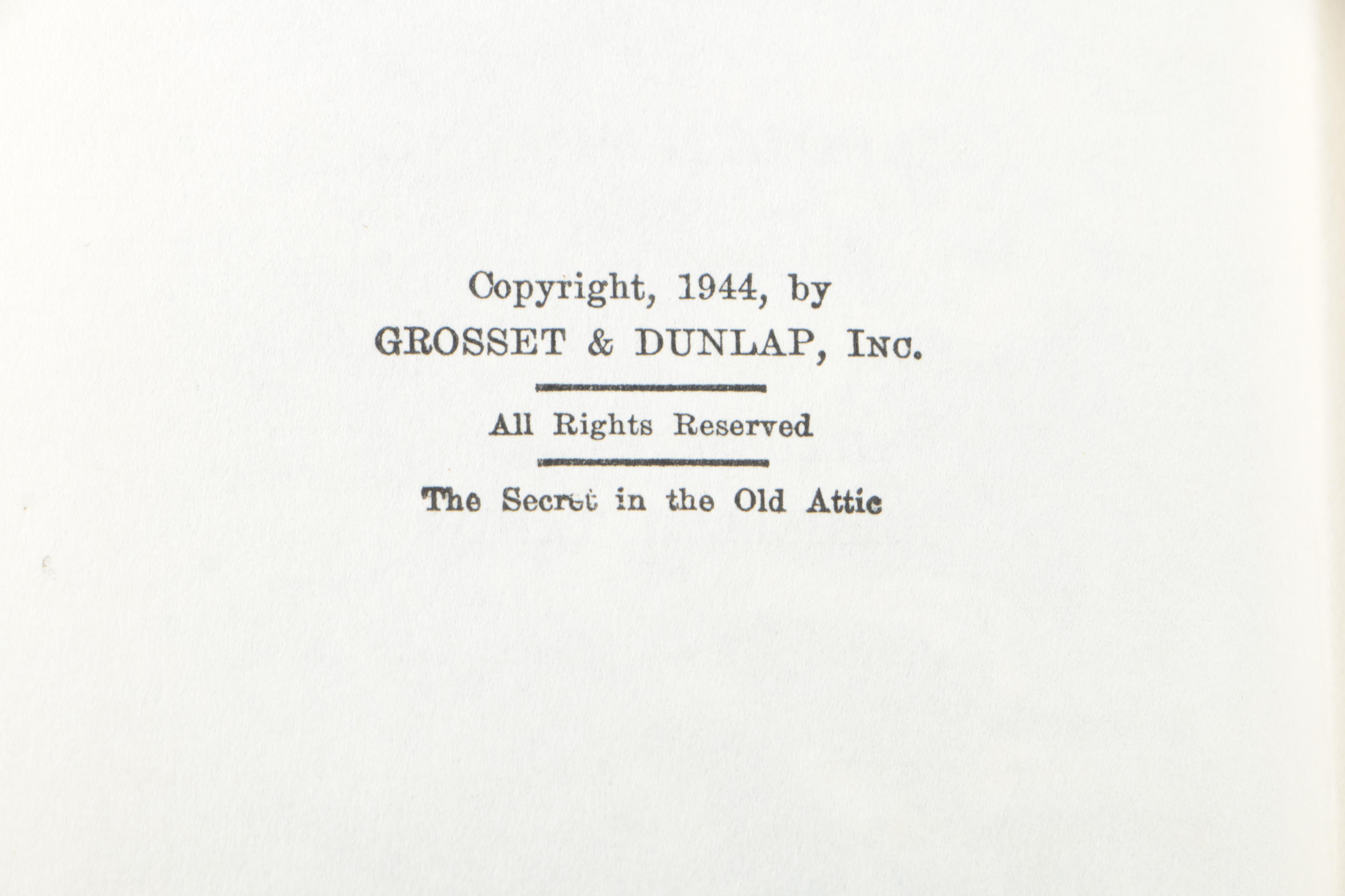 Vintage Books Including 1950s "Nancy Drew"