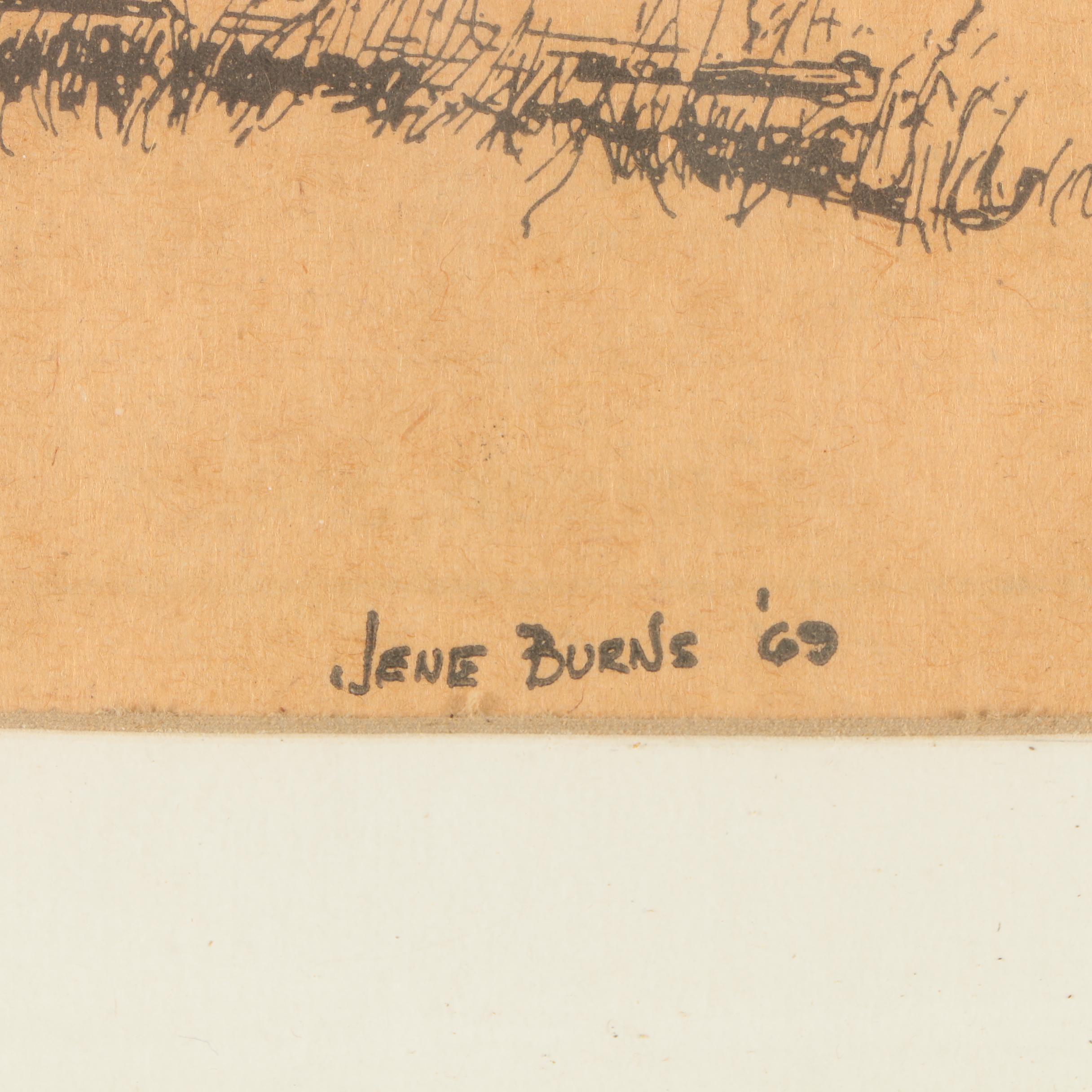 Offset Lithographic Reproduction Prints After Jene Burns of Landscapes