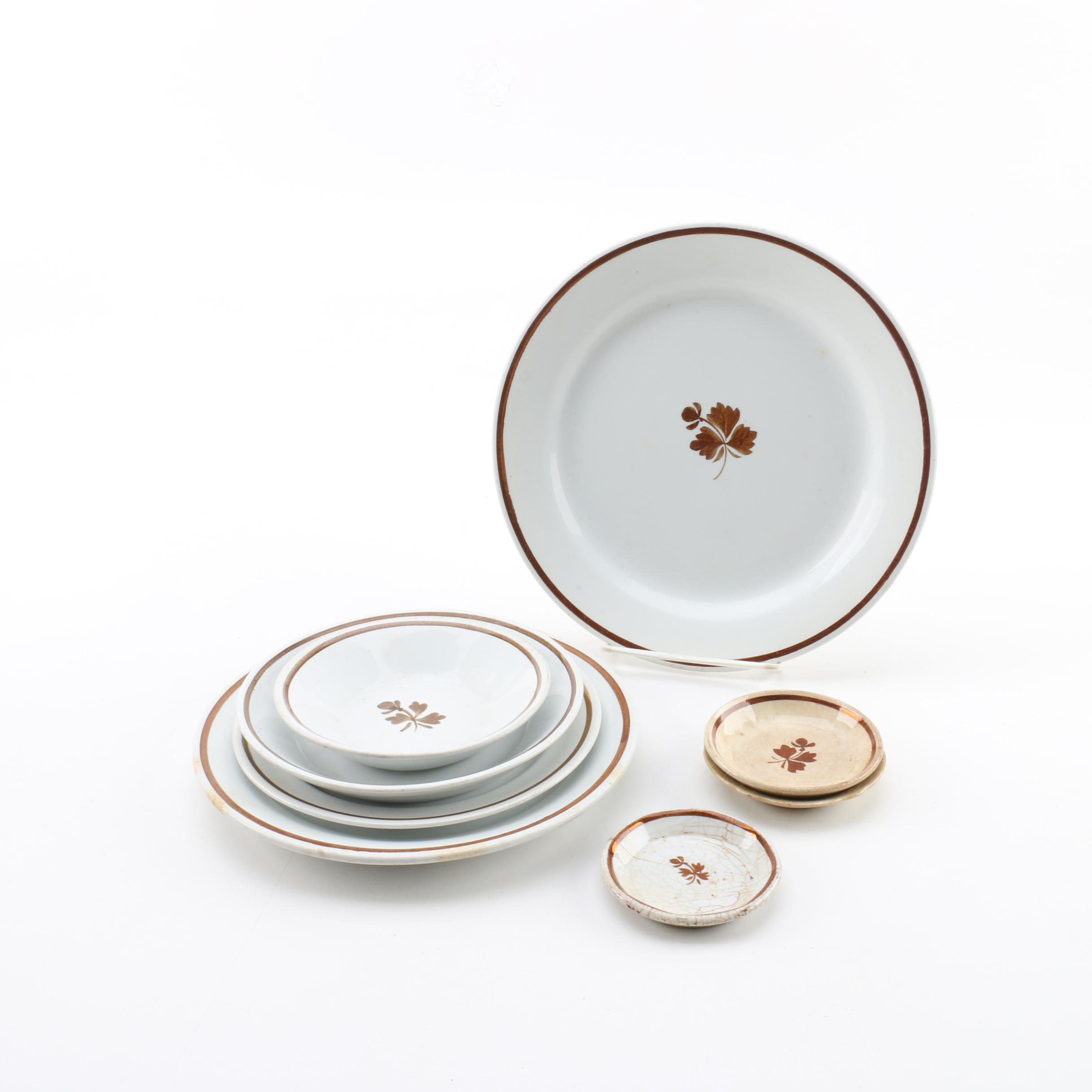 1891-96 A. J. Wilkinson "Tea Leaf" Ironstone Tableware