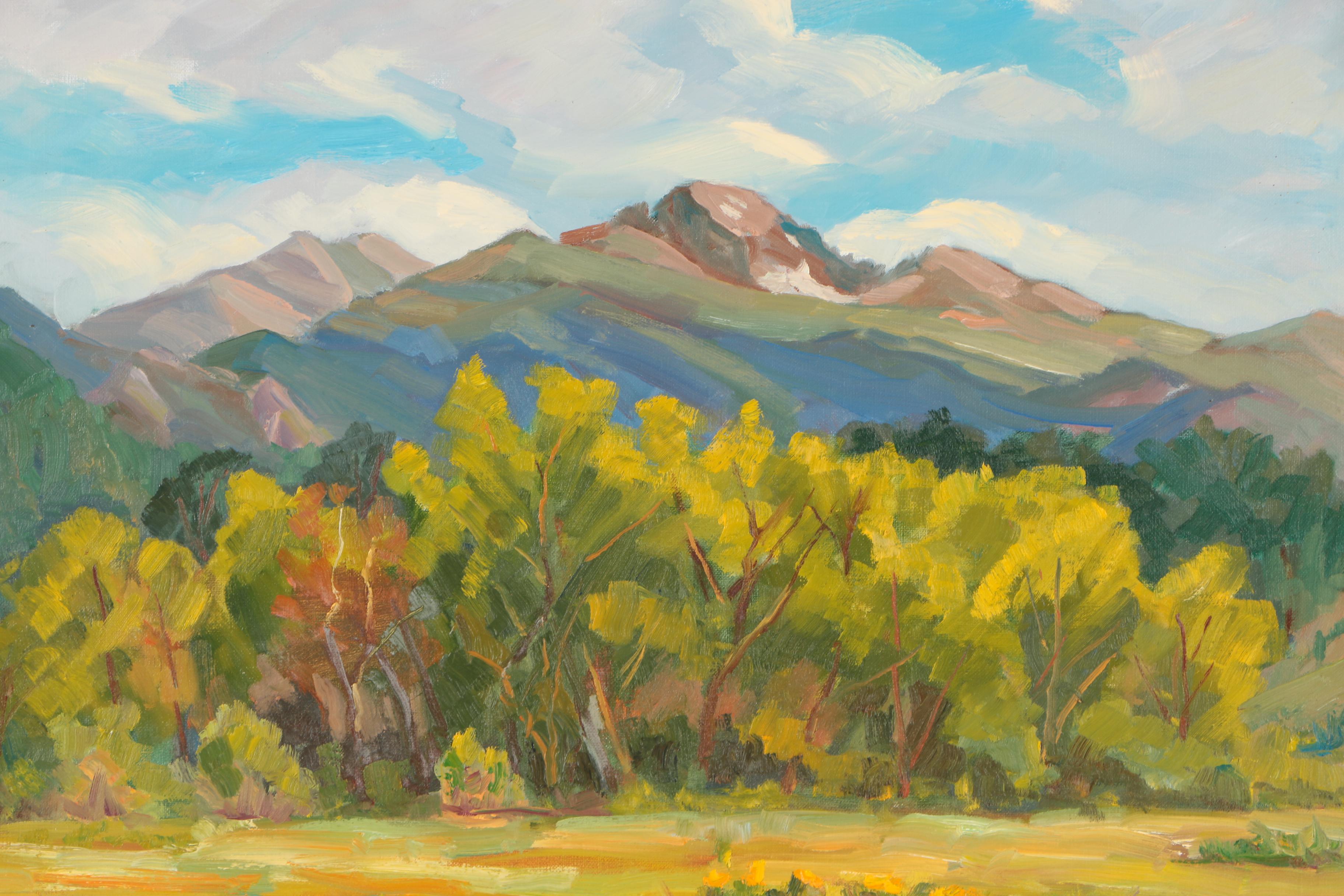 Oil Painting After the Manner of Edward J. Hummer of Western Mountain Landscape