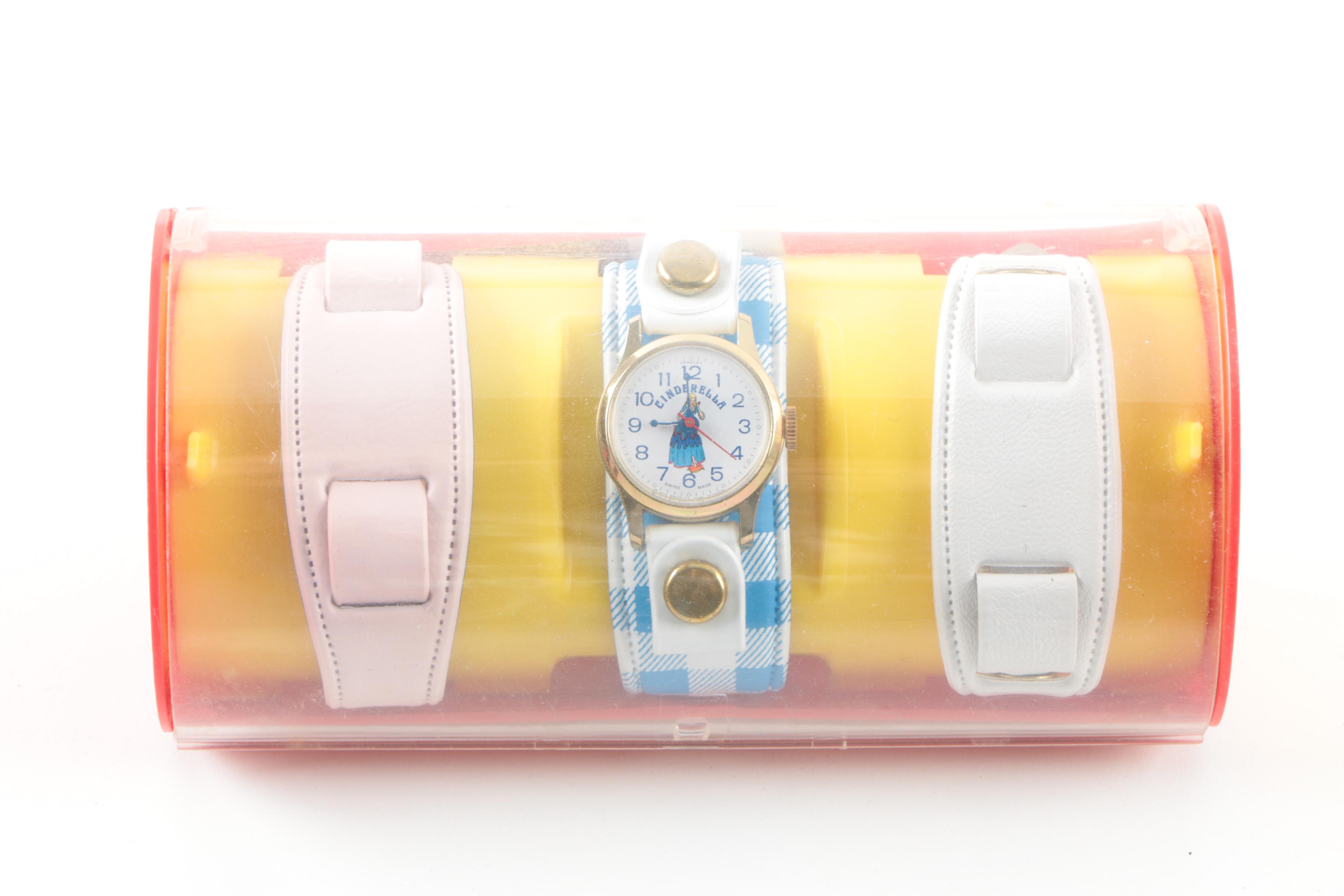 Bradley Cinderella and Disney Snow White and Mickey Mouse Watches