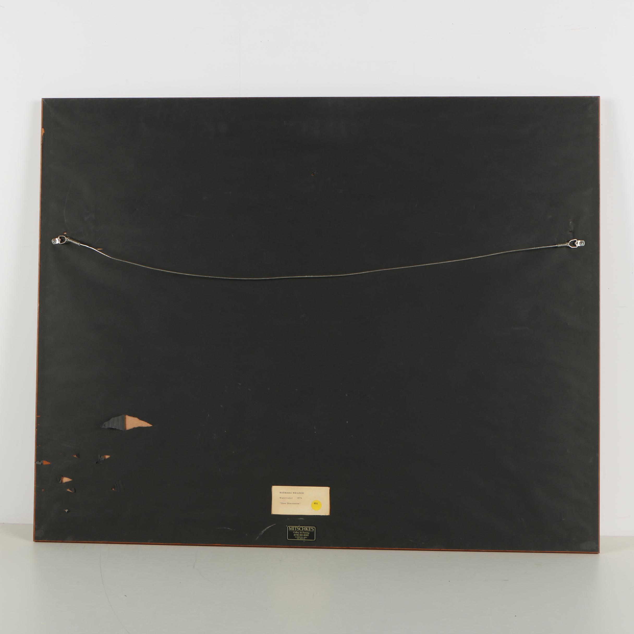 Barbara Weldon Ink and Watercolor Painting on Paper Collage