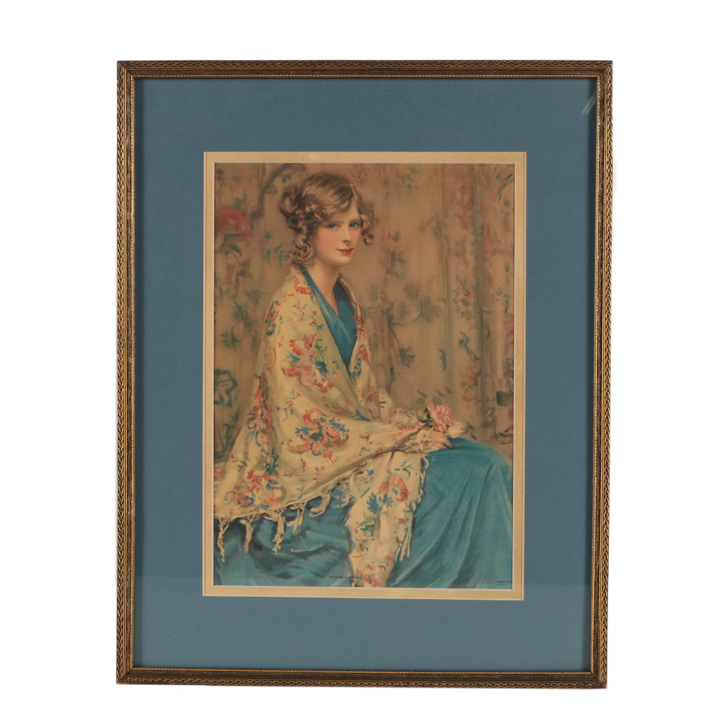 Offset Lithograph After Arthur Garrett Knapp "Alice Blue Gown"