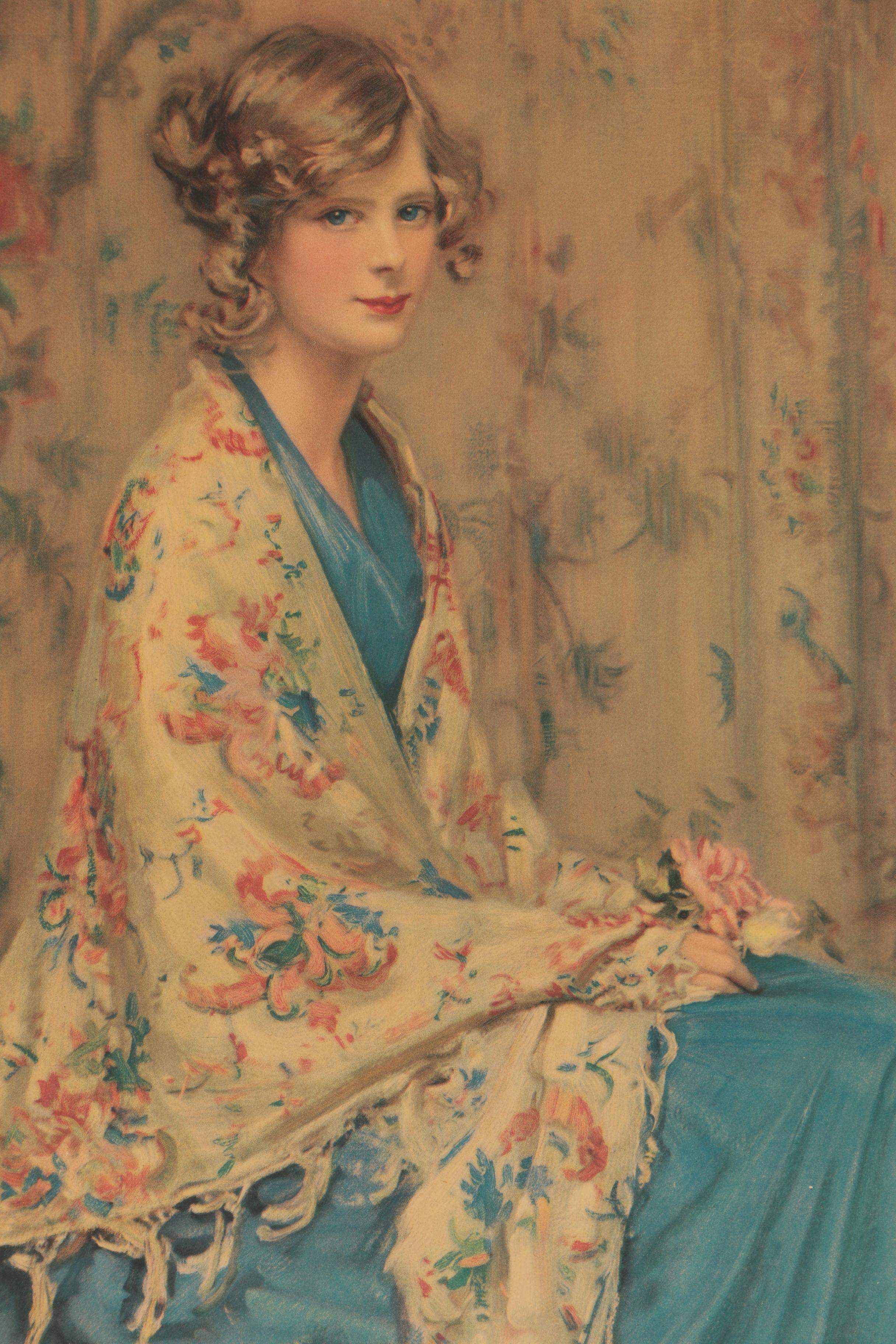 Offset Lithograph After Arthur Garrett Knapp "Alice Blue Gown"