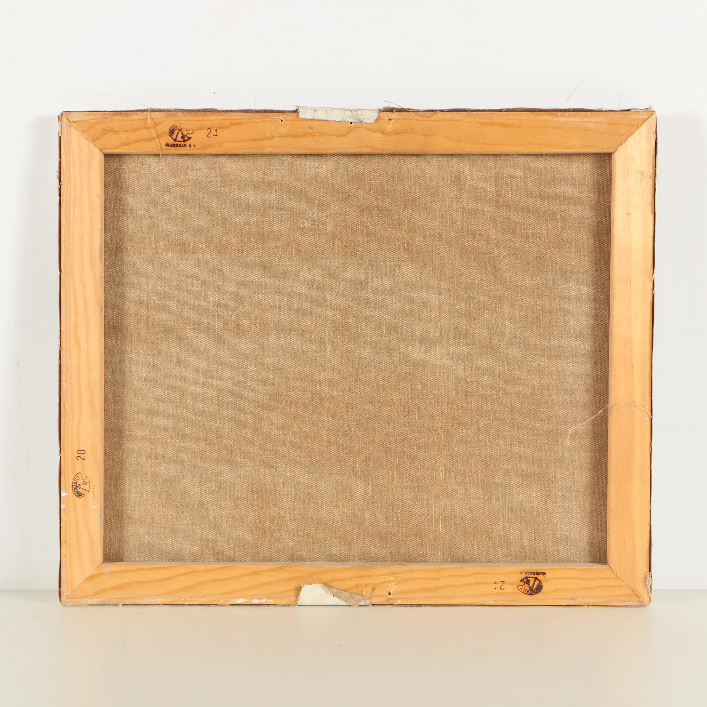 Oil Painting After the Manner of Edward J. Hummer of Winter Landscape