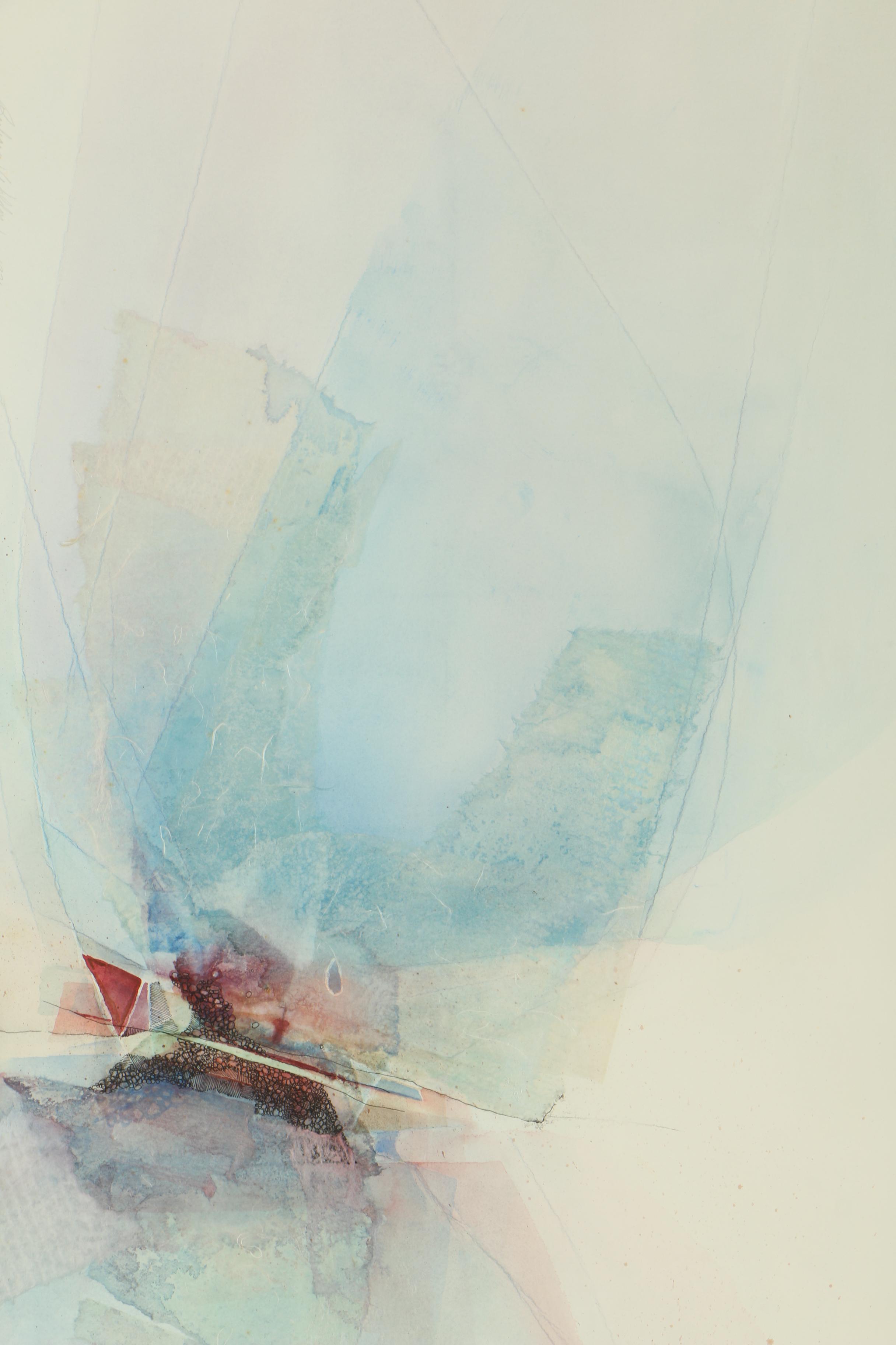 Barbara Weldon Ink and Watercolor Painting on Paper Collage