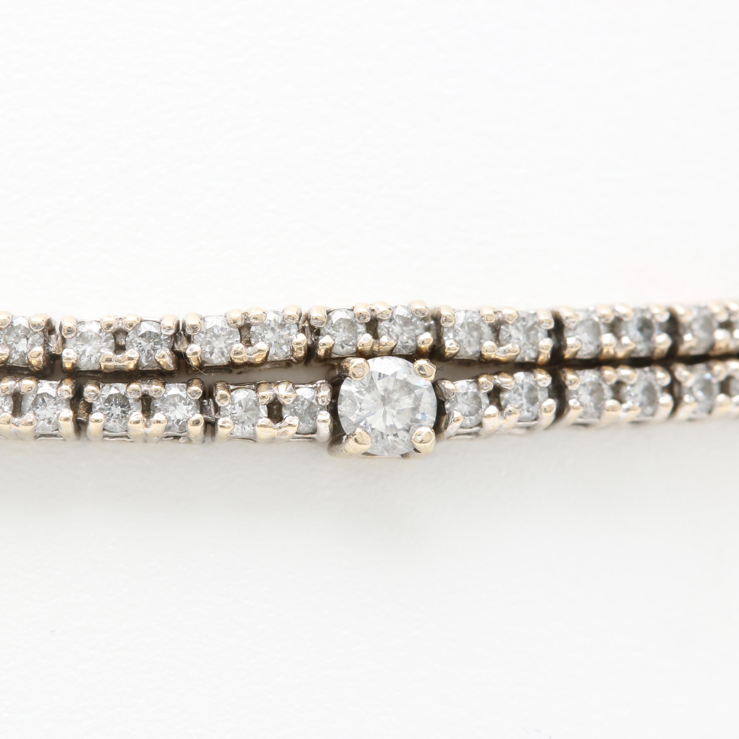 18K White Gold 2.74 CTW Diamond Link Bracelet