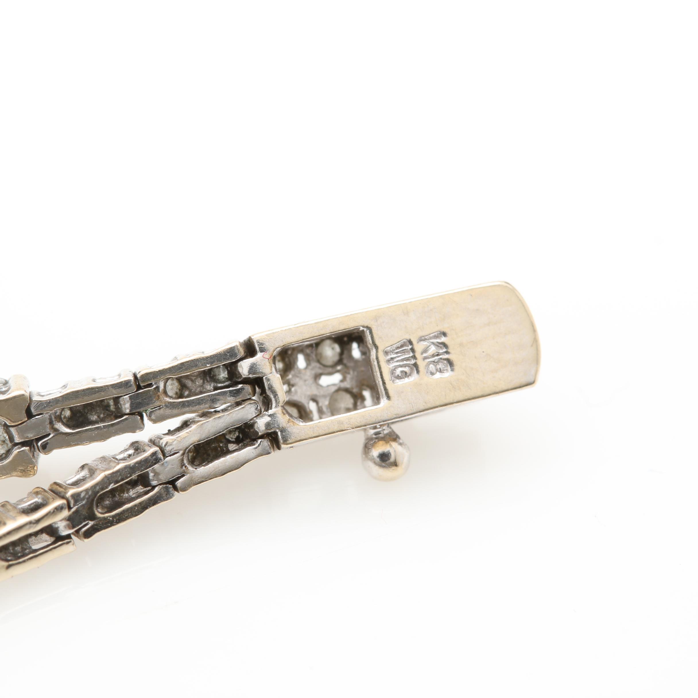 18K White Gold 2.74 CTW Diamond Link Bracelet