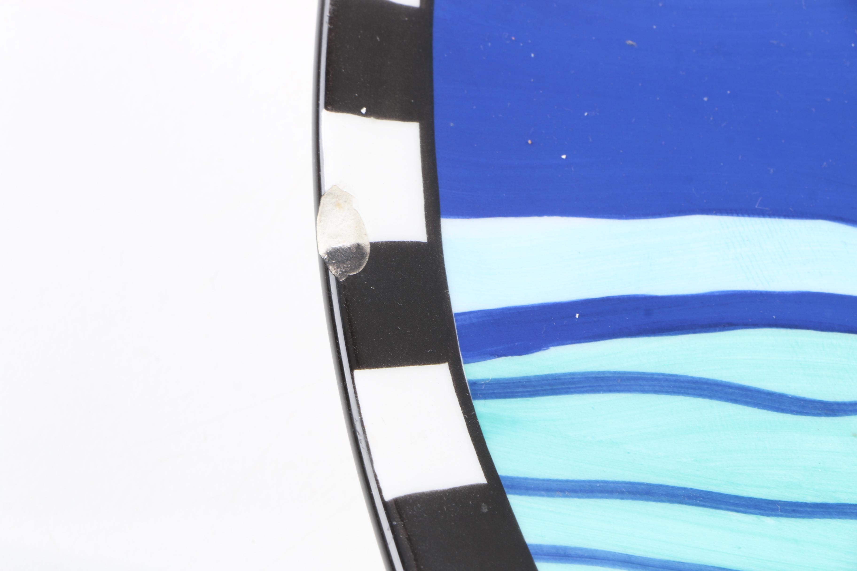 Laurel Burch Design Studio Multicolored Fish Platter 1998