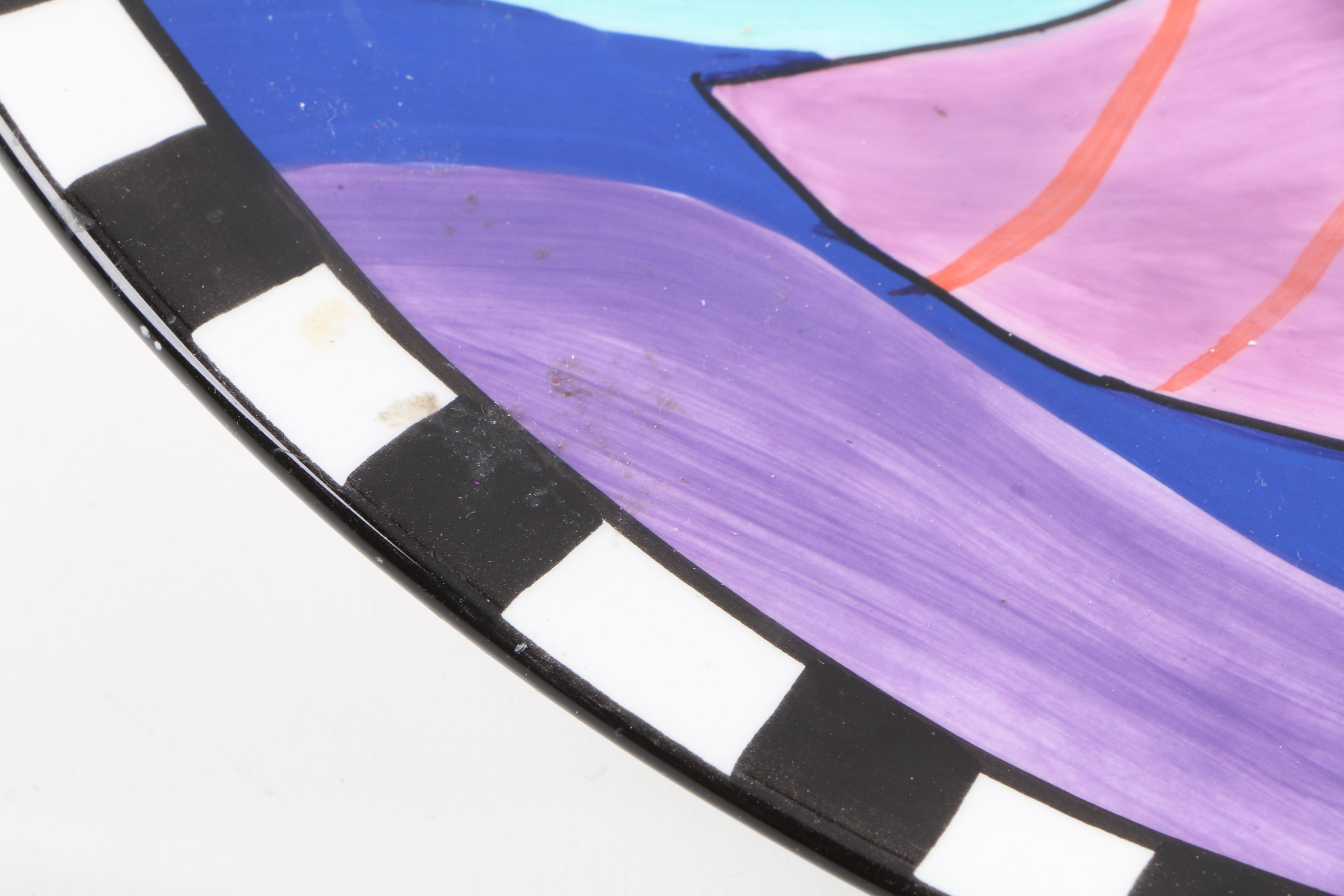 Laurel Burch Design Studio Multicolored Fish Platter 1998