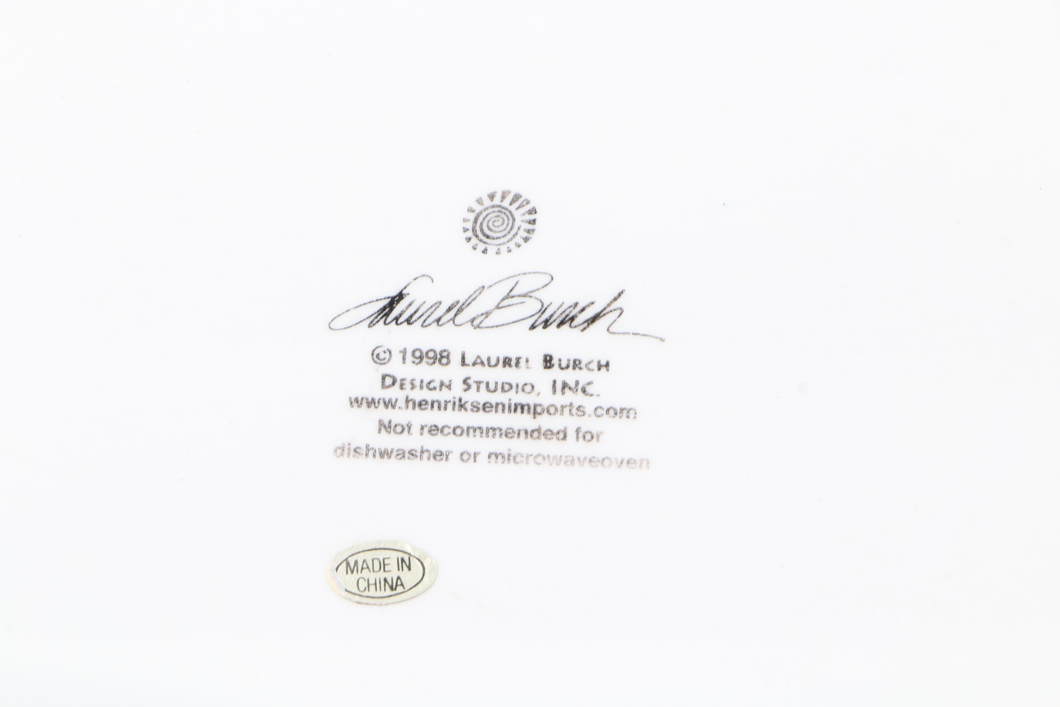 Laurel Burch Design Studio Multicolored Fish Platter 1998